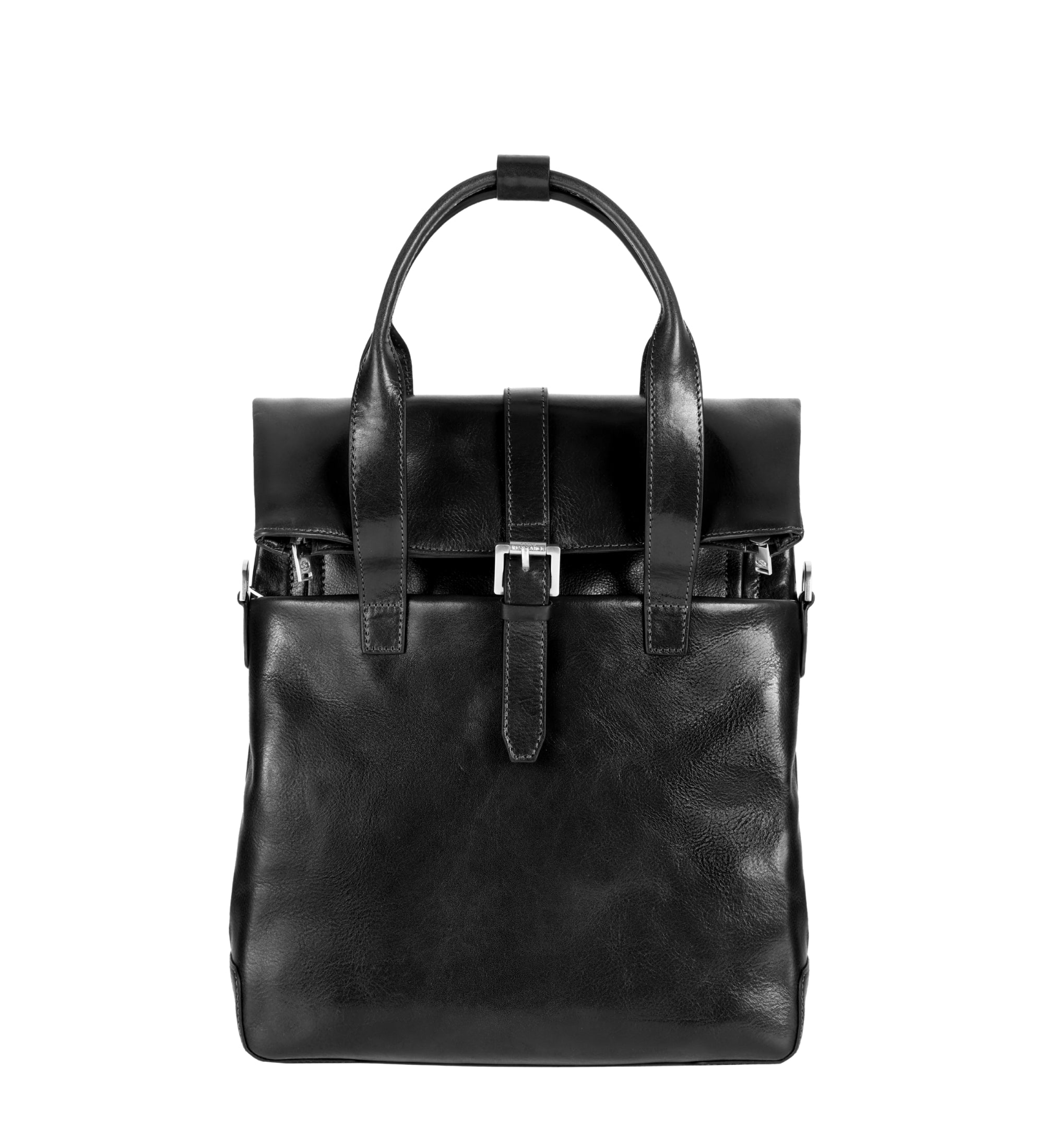 Womens Convertible Leather Backpack Shoulder Bag