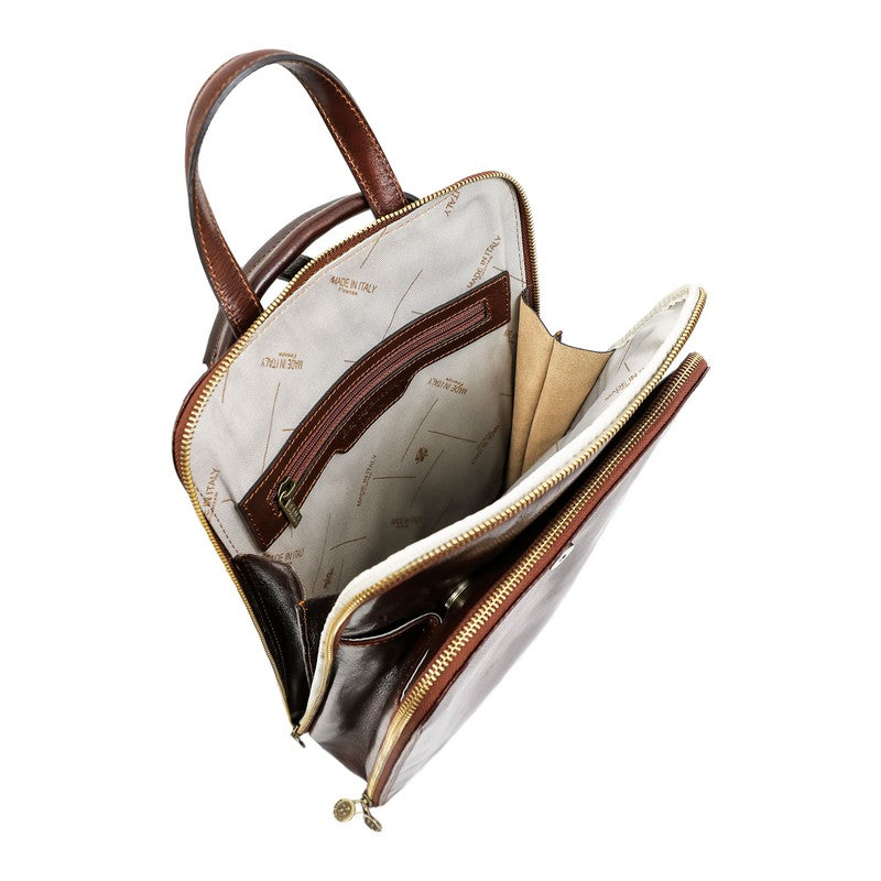 Womens Convertible Leather Backpack Shoulder Bag - Clarissa Backpack Time Resistance   
