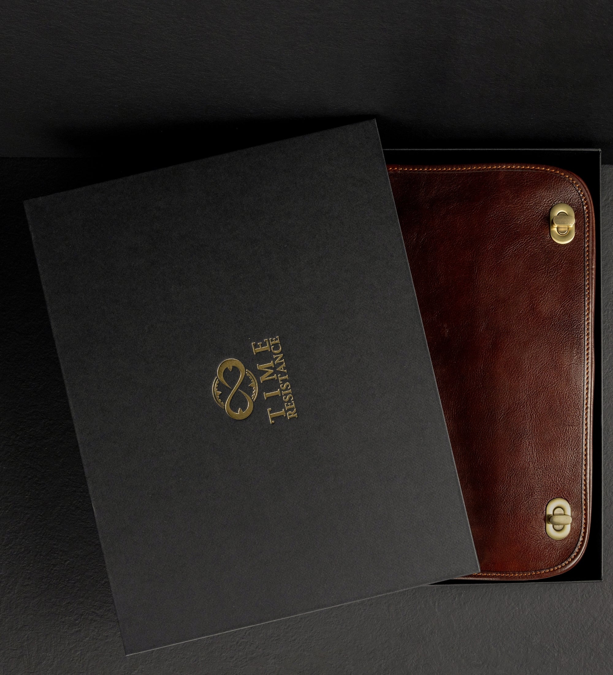 Leather Briefcase Laptop Bag - Illusions