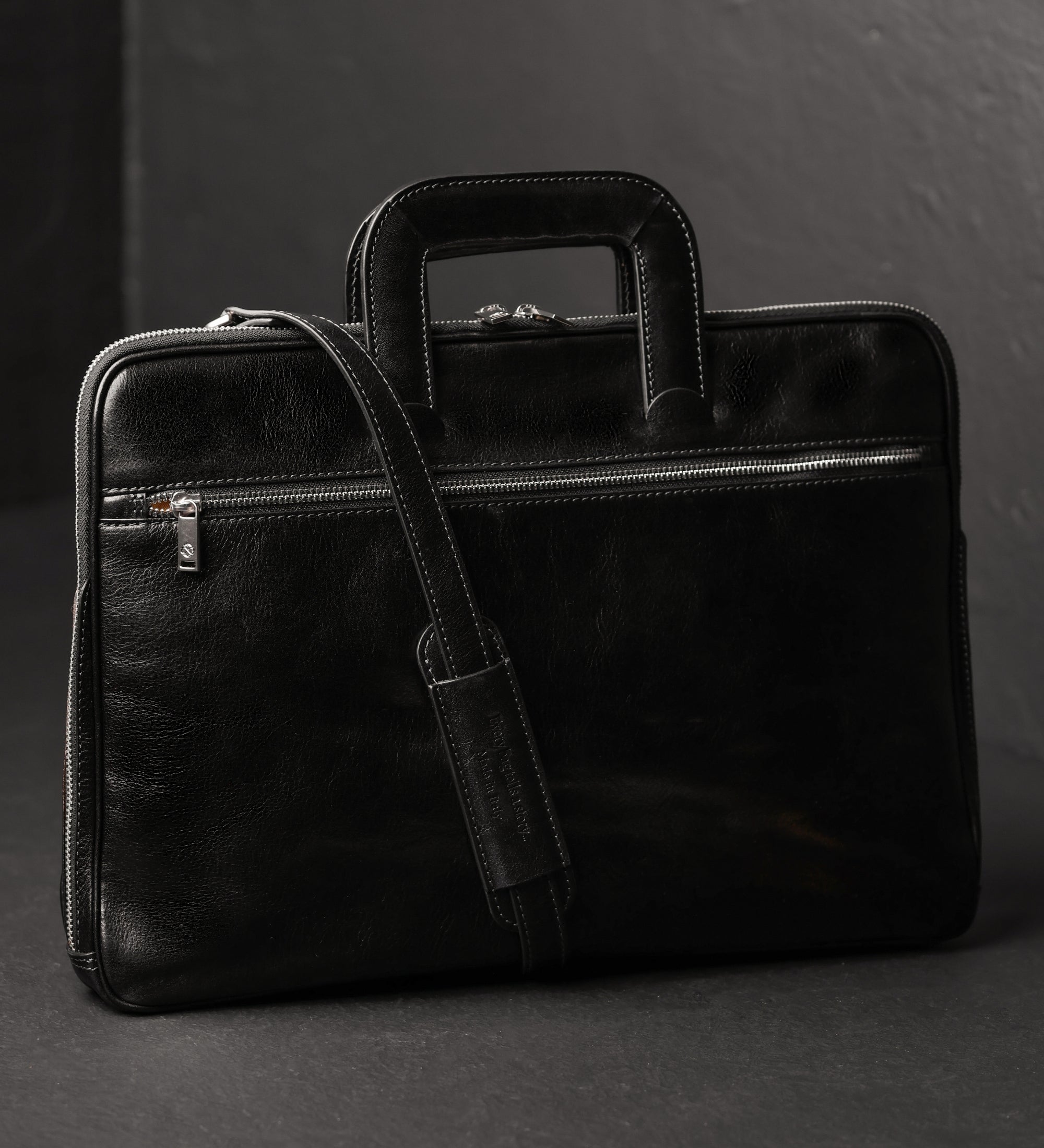 Womens Leather Briefcase Laptop Bag - Brave New World