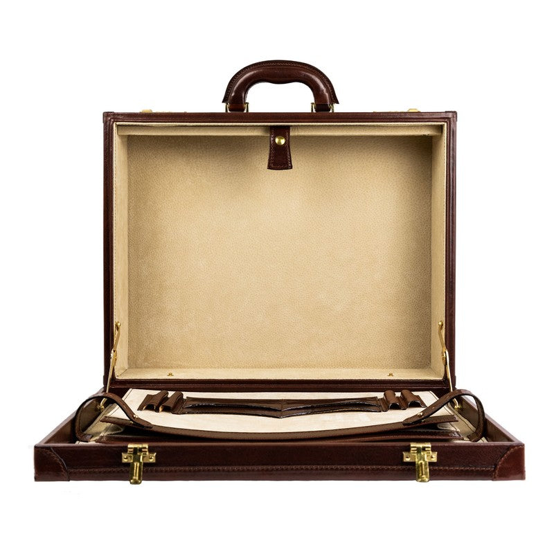 Large Leather Attaché Case Briefcase - Lord Jim
