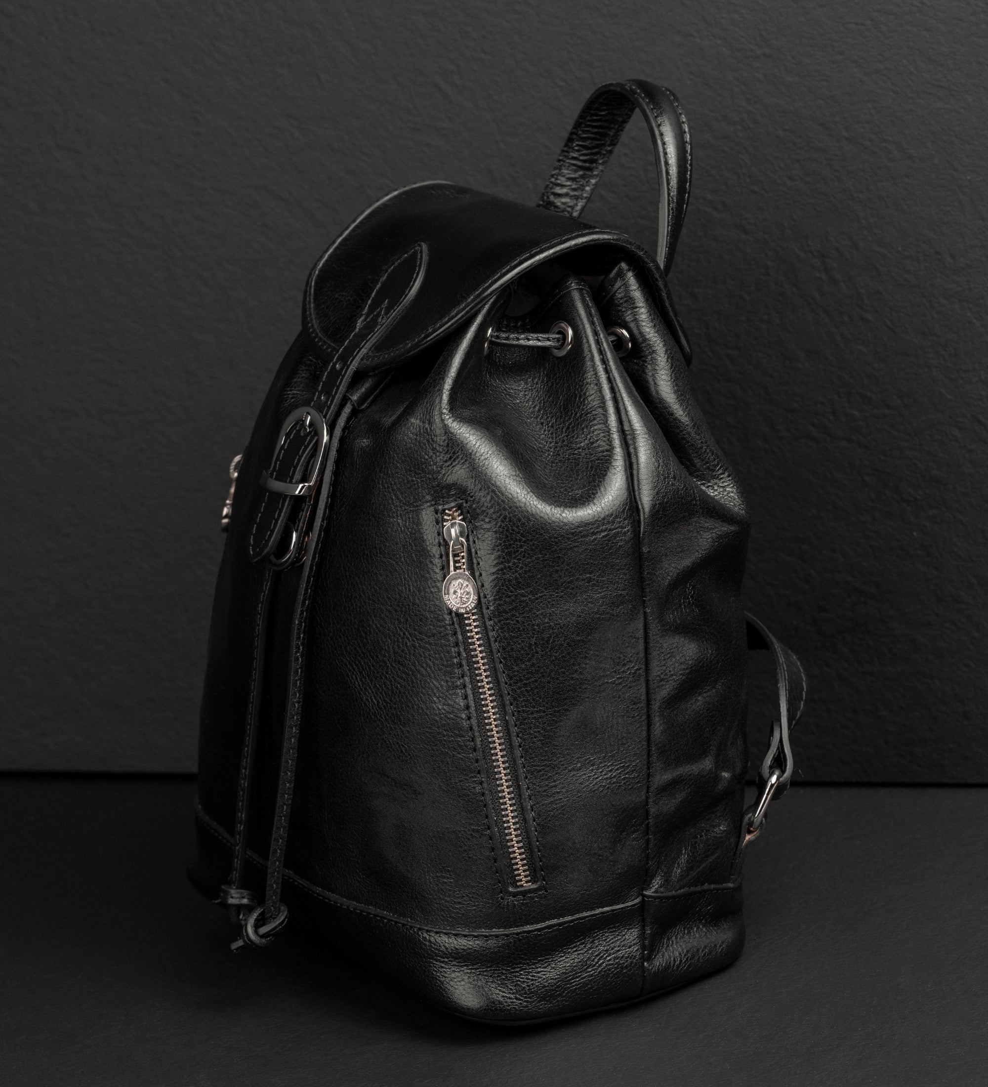 Leather Backpack for Women - White Noise