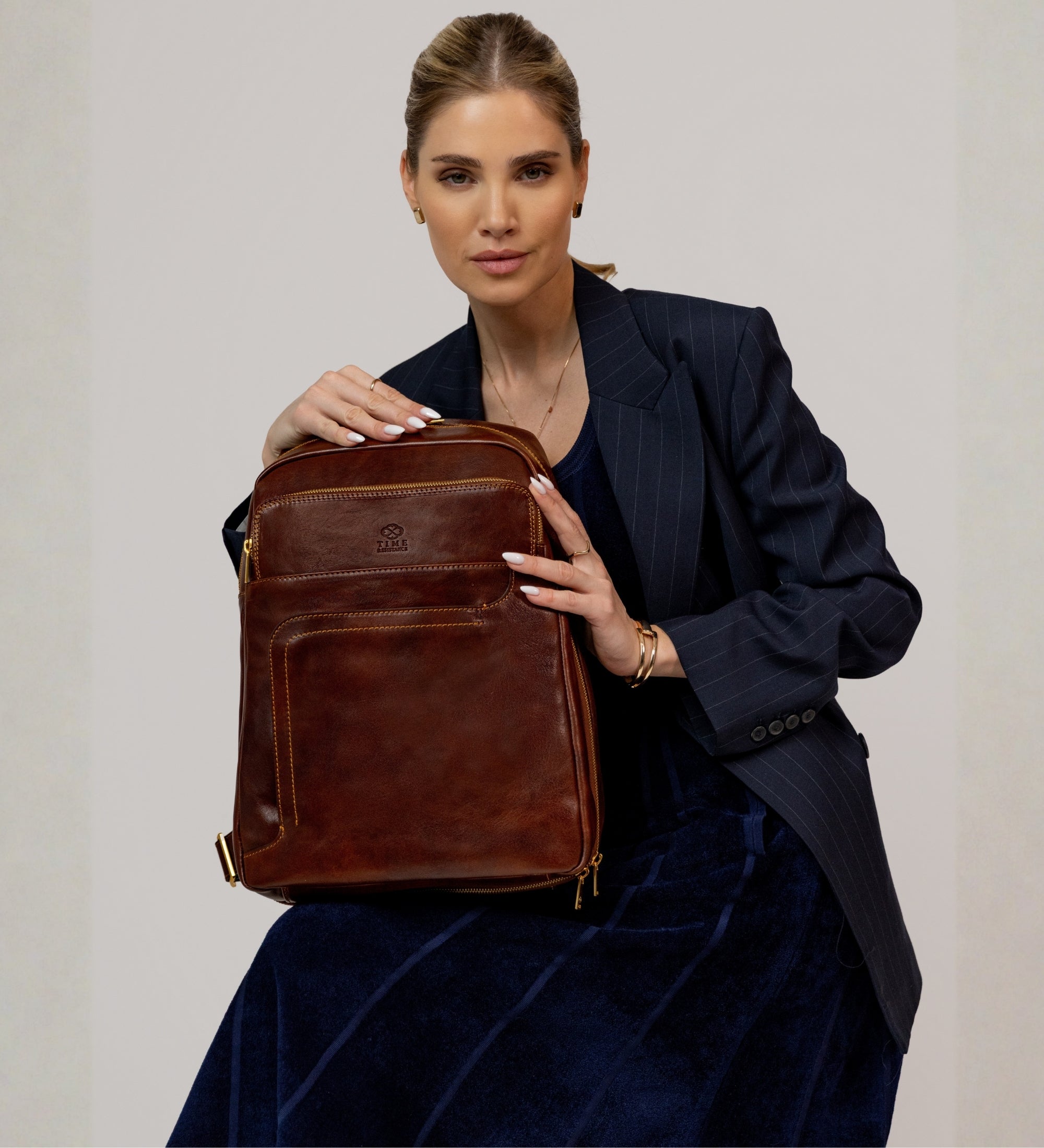 Leather Travel Backpack for Women