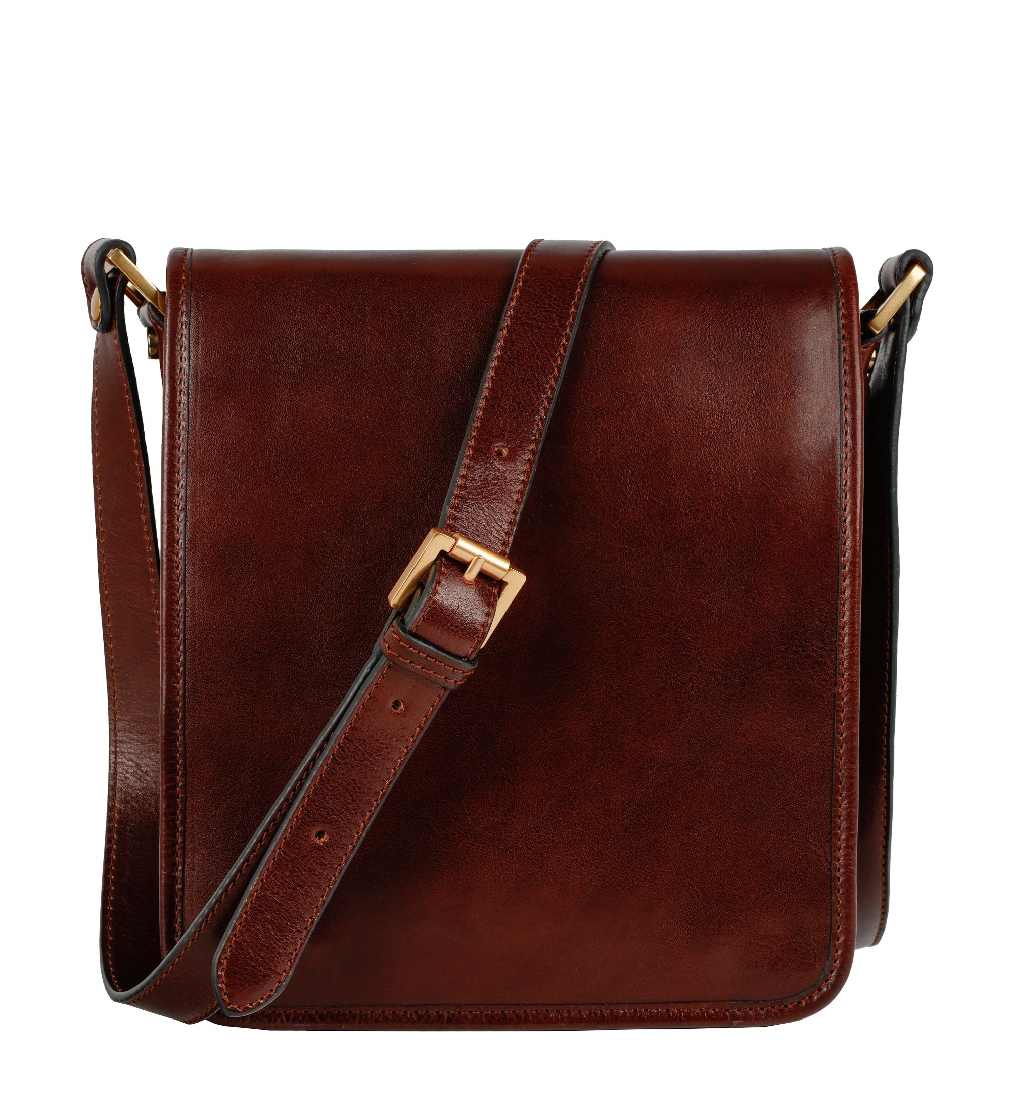Small Leather Messenger Bag On The Road –