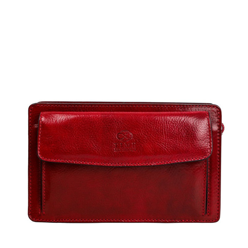 Leather Clutch Purse - Decameron Accessories Time Resistance Red  