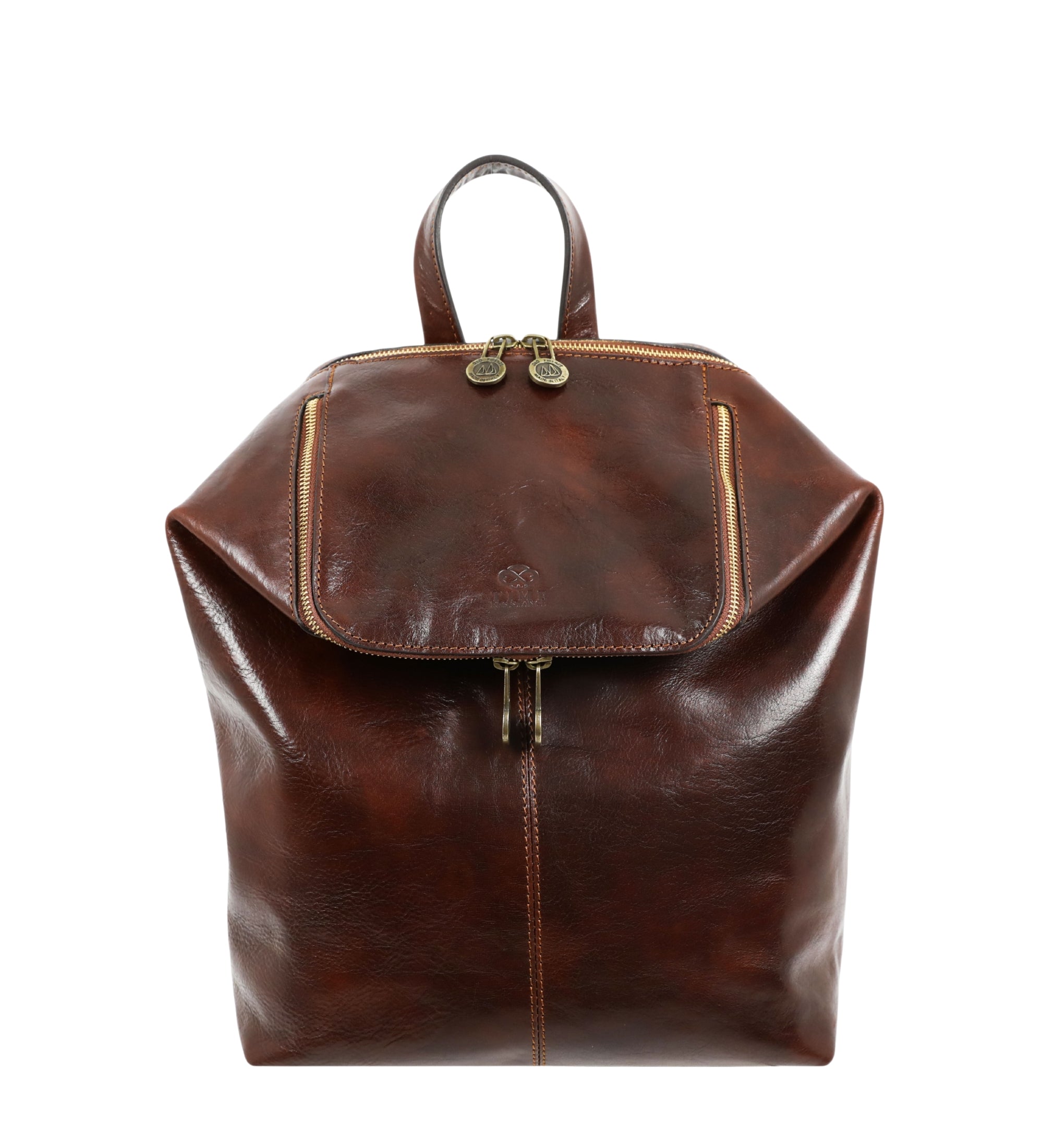 Leather Backpack - A Bend in the River