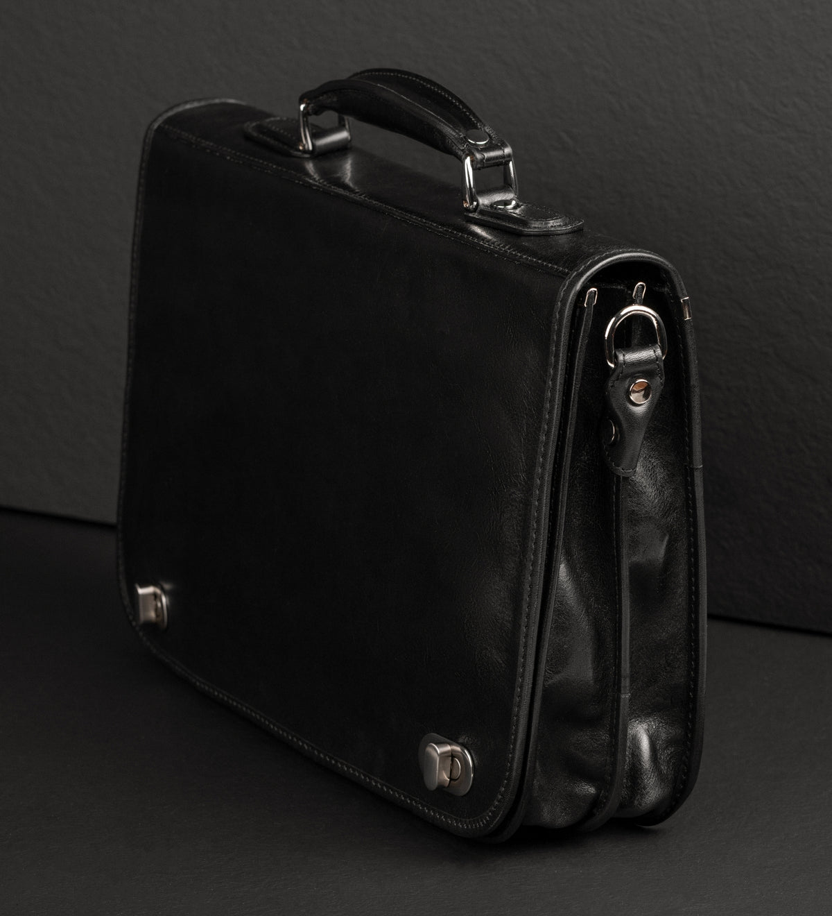 Leather Briefcase Laptop Bag - Illusions