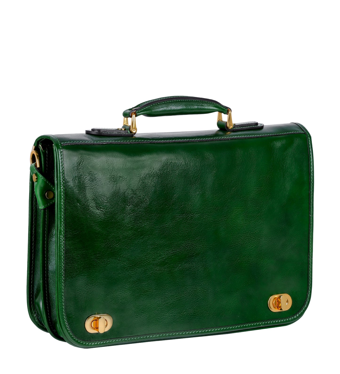 Leather Briefcase Laptop Bag - Illusions