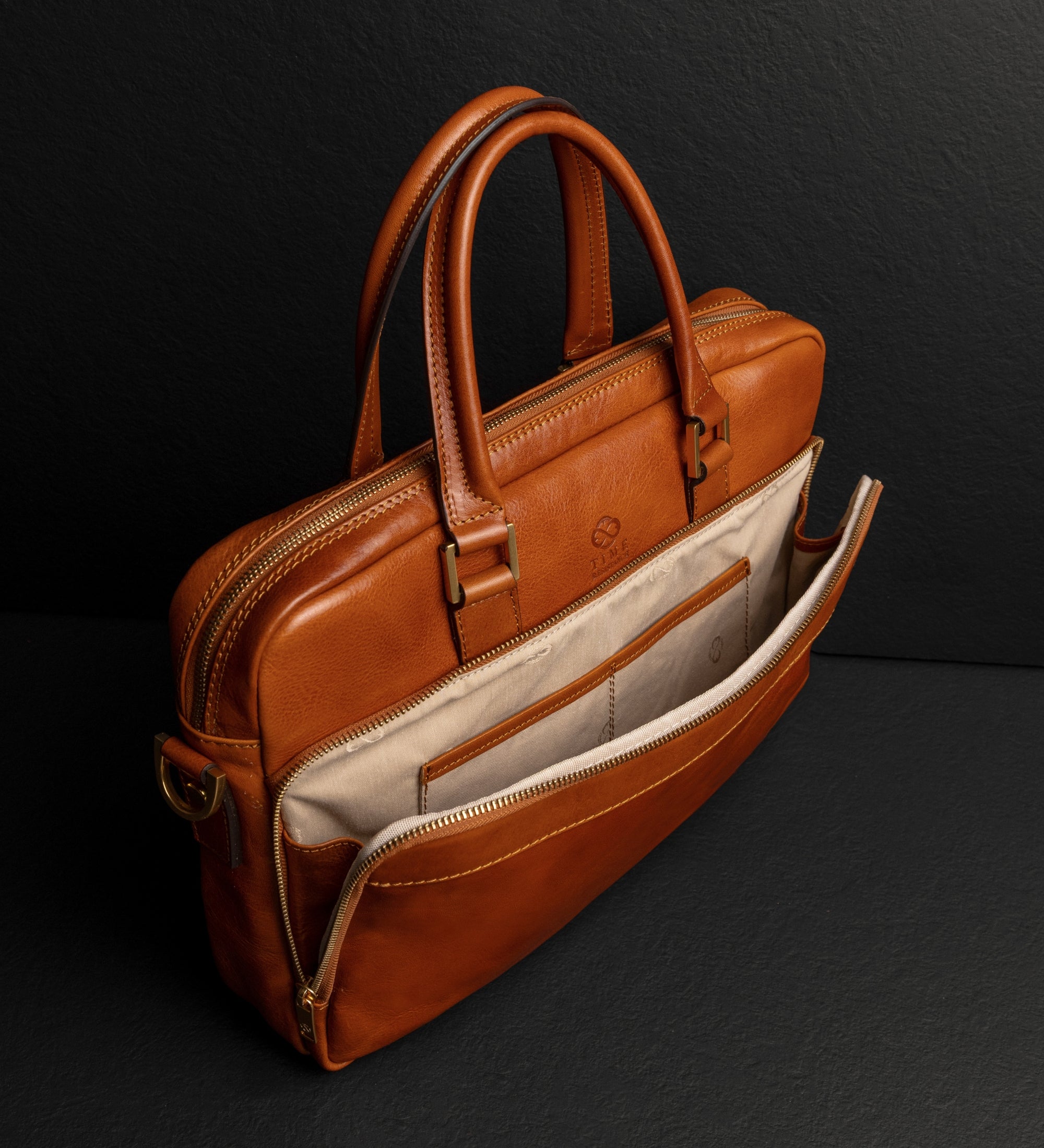 Leather Briefcase Laptop Bag - Orlando