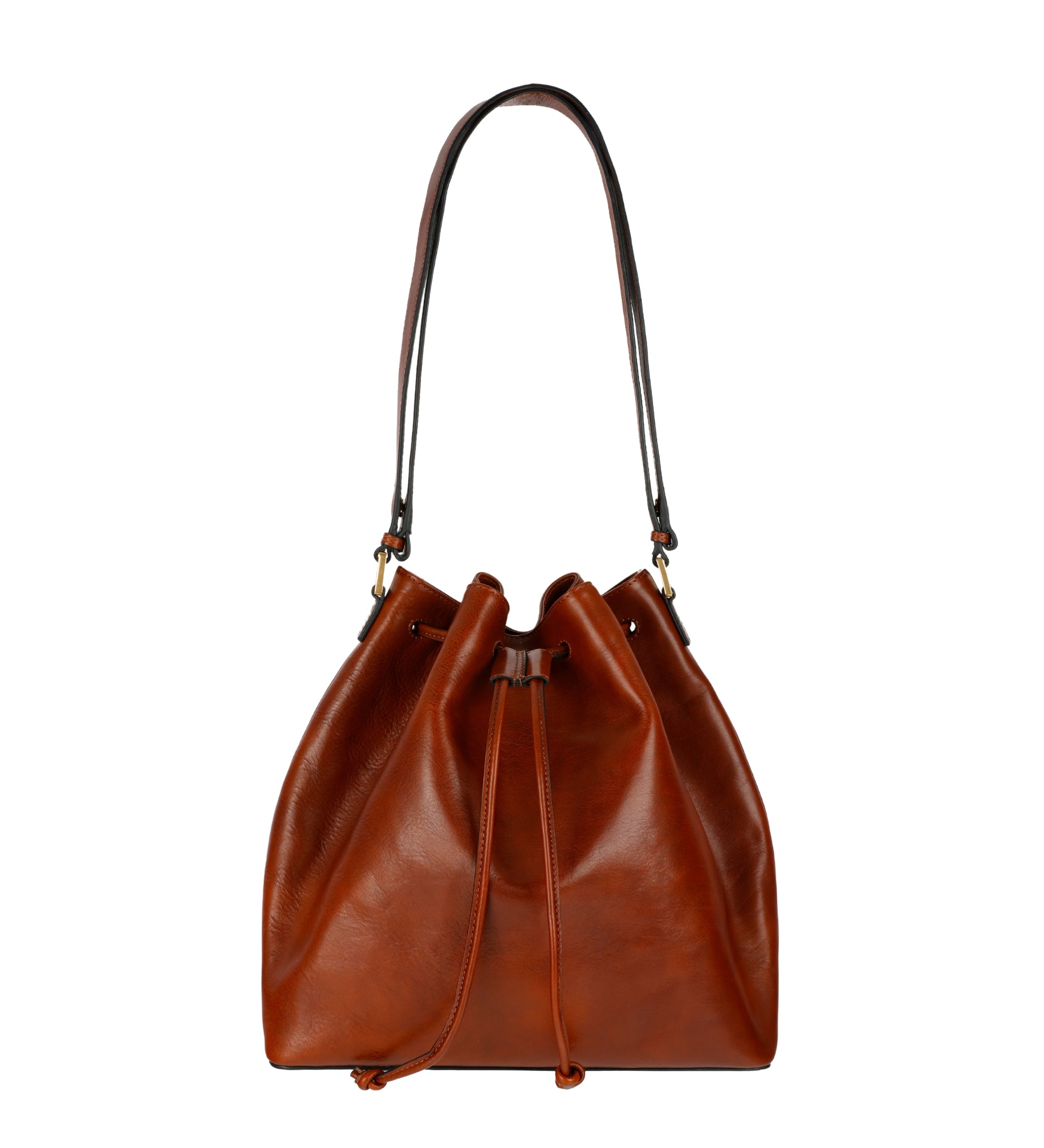 Leather Bucket Bag for Women Sybil – - Main Image