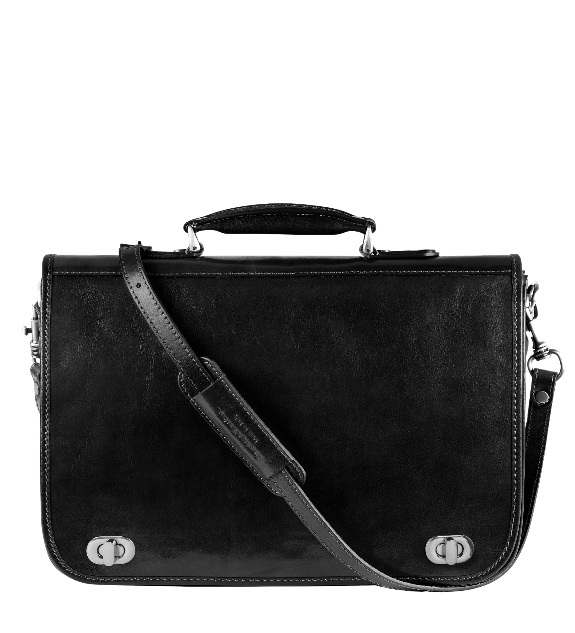 Leather Briefcase Laptop Bag - Illusions