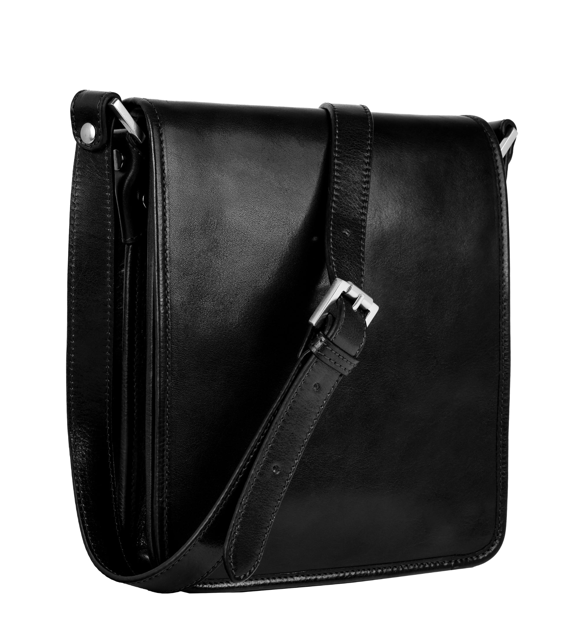 Small Leather Messenger Bag On The Road timeresistance