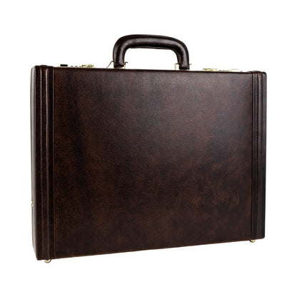 Leather Attaché Case Briefcase - The Rainbow