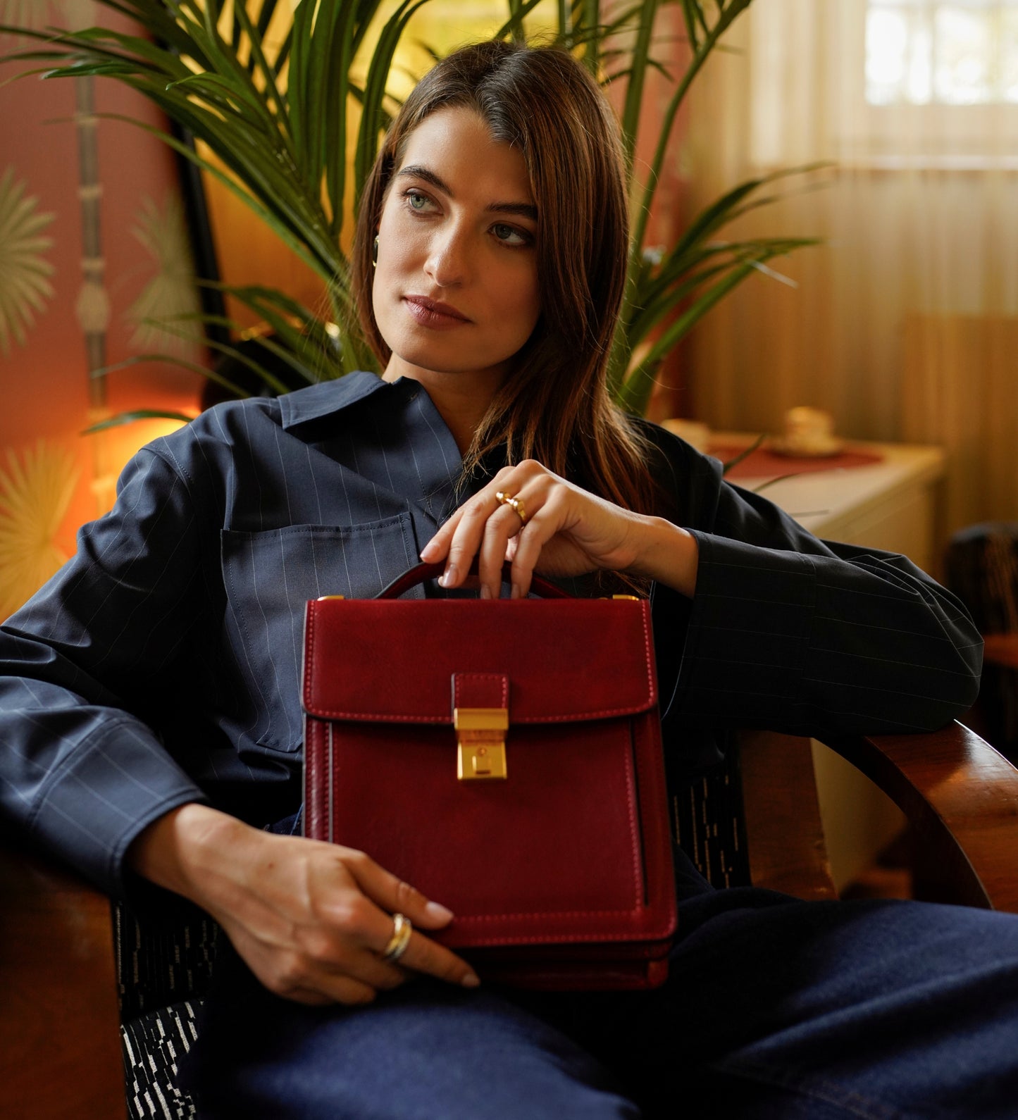 Small Leather Briefcase for Women - Walden