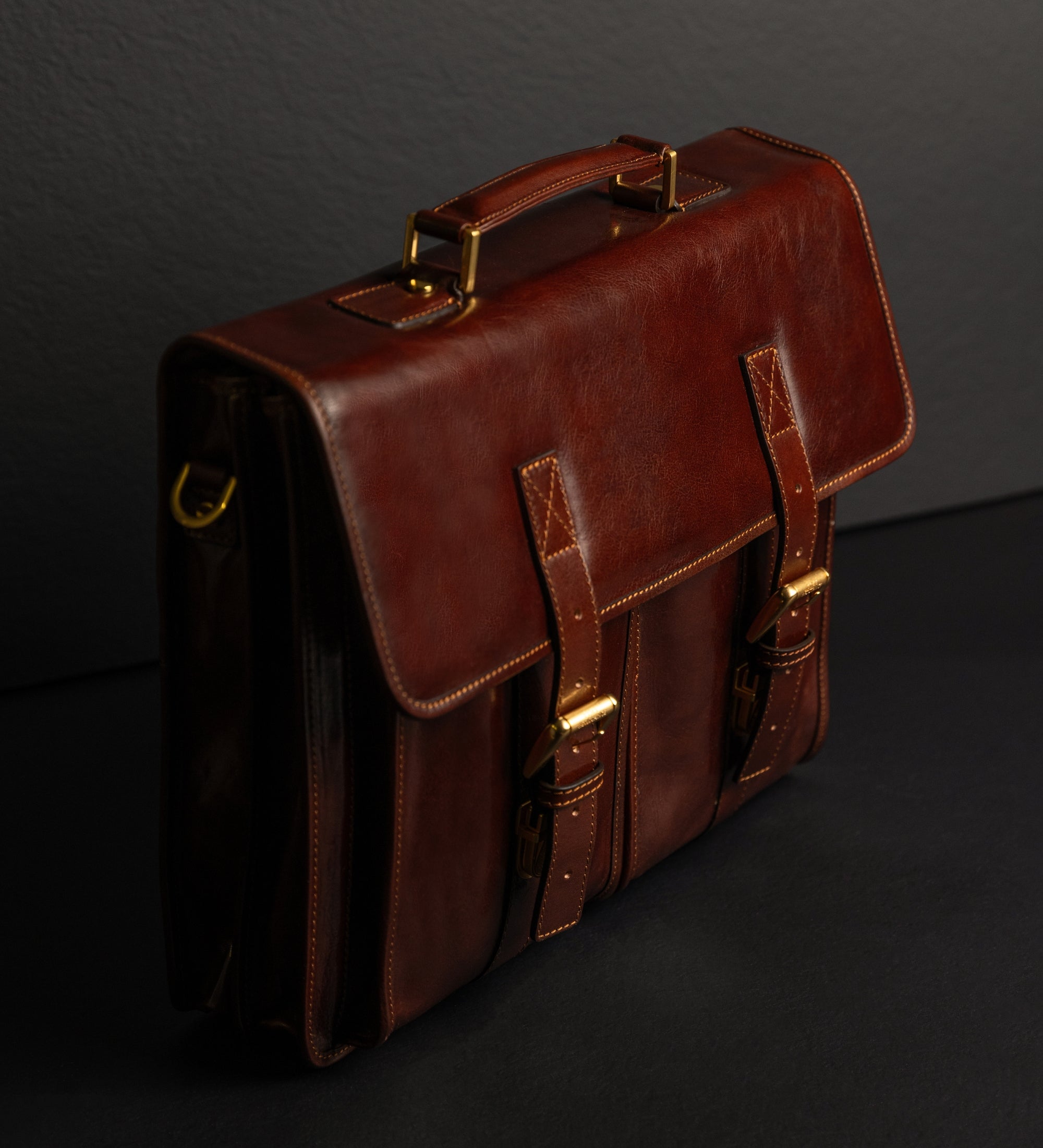 Leather Satchel Bag - The Time Machine