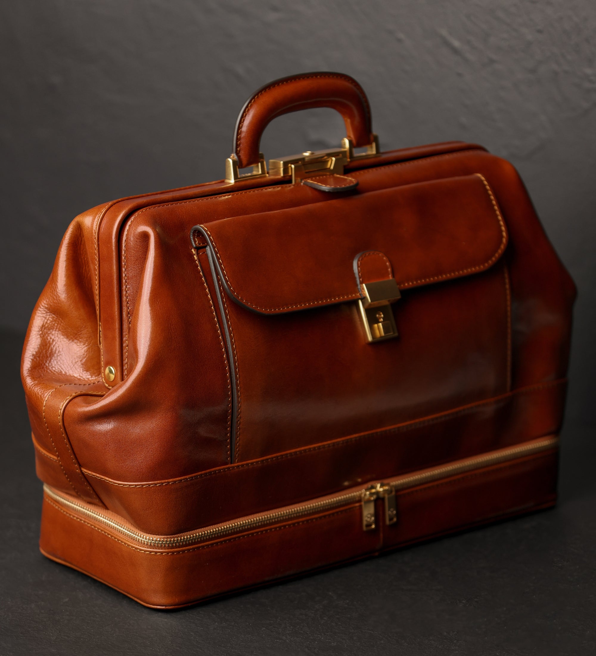 Large Italian Leather Doctor Bag for Women - The Master and Margarita