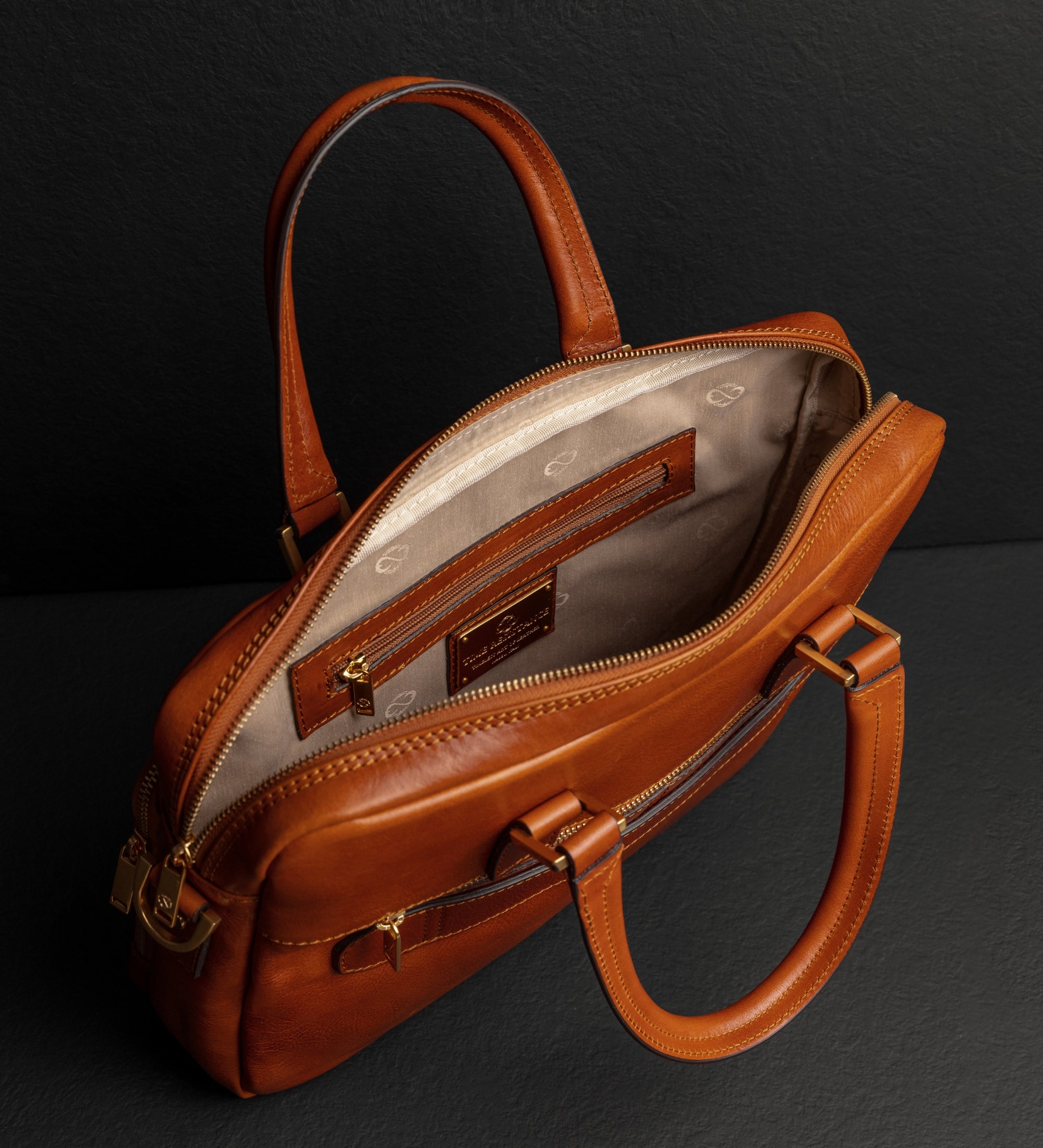 Leather Briefcase Laptop Bag - Orlando