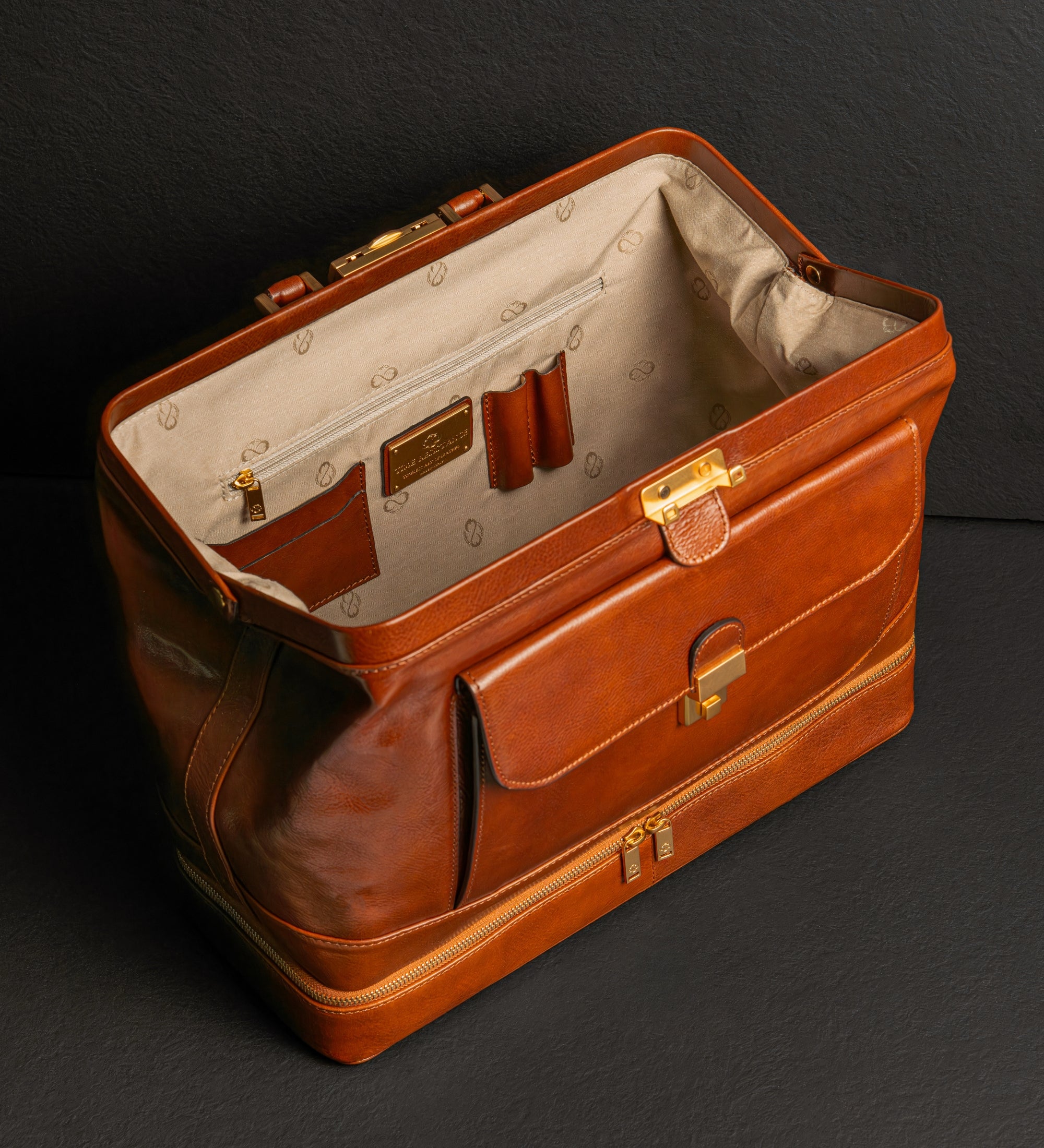 Large Italian Leather Doctor Bag for Women - The Master and Margarita