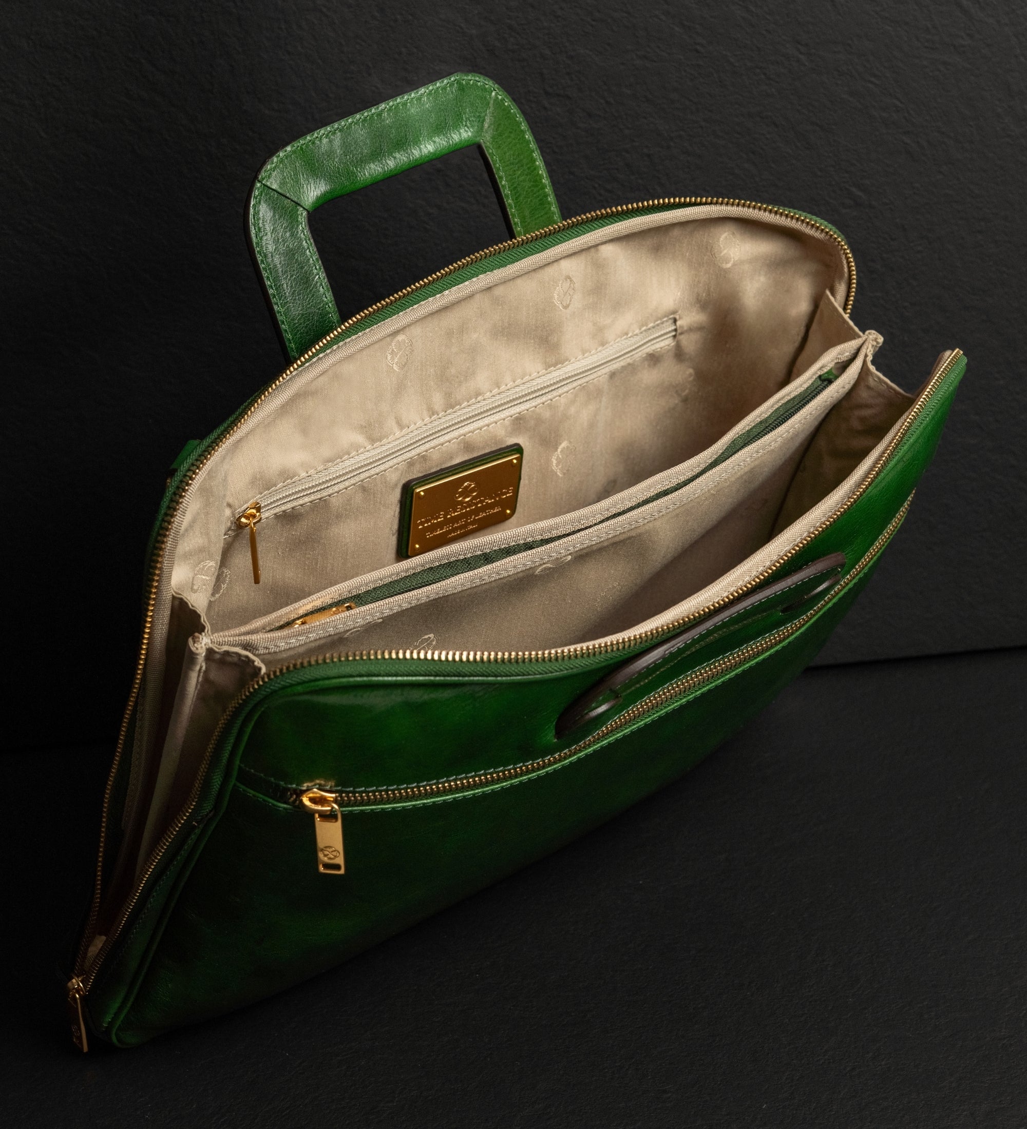 Womens Leather Briefcase Laptop Bag - Brave New World