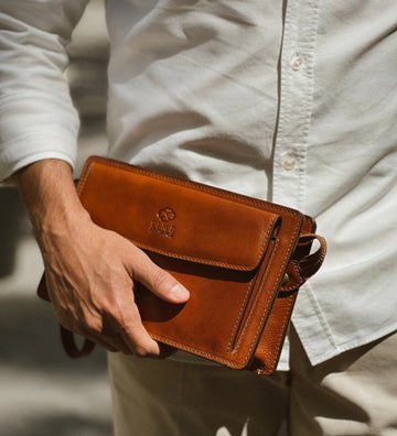 Leather man purse deals