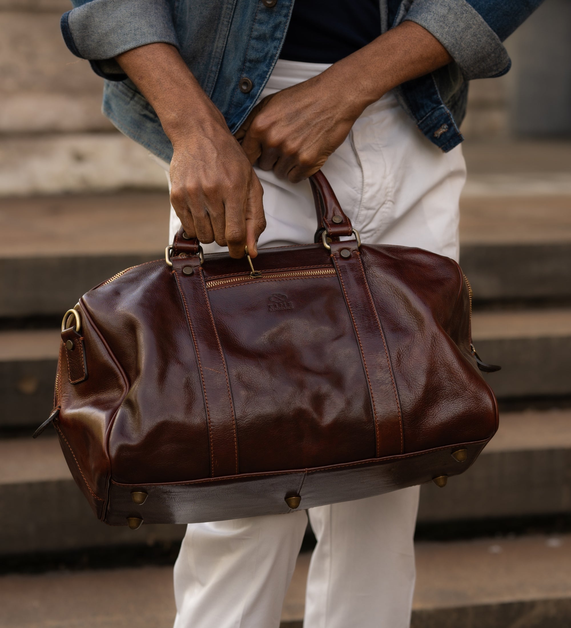 Small Leather Overnight Bag Duffel Bag The Ambassadors