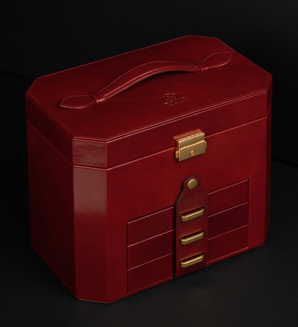 Large Leather Jewelry Box for Women - A Handful of Dust