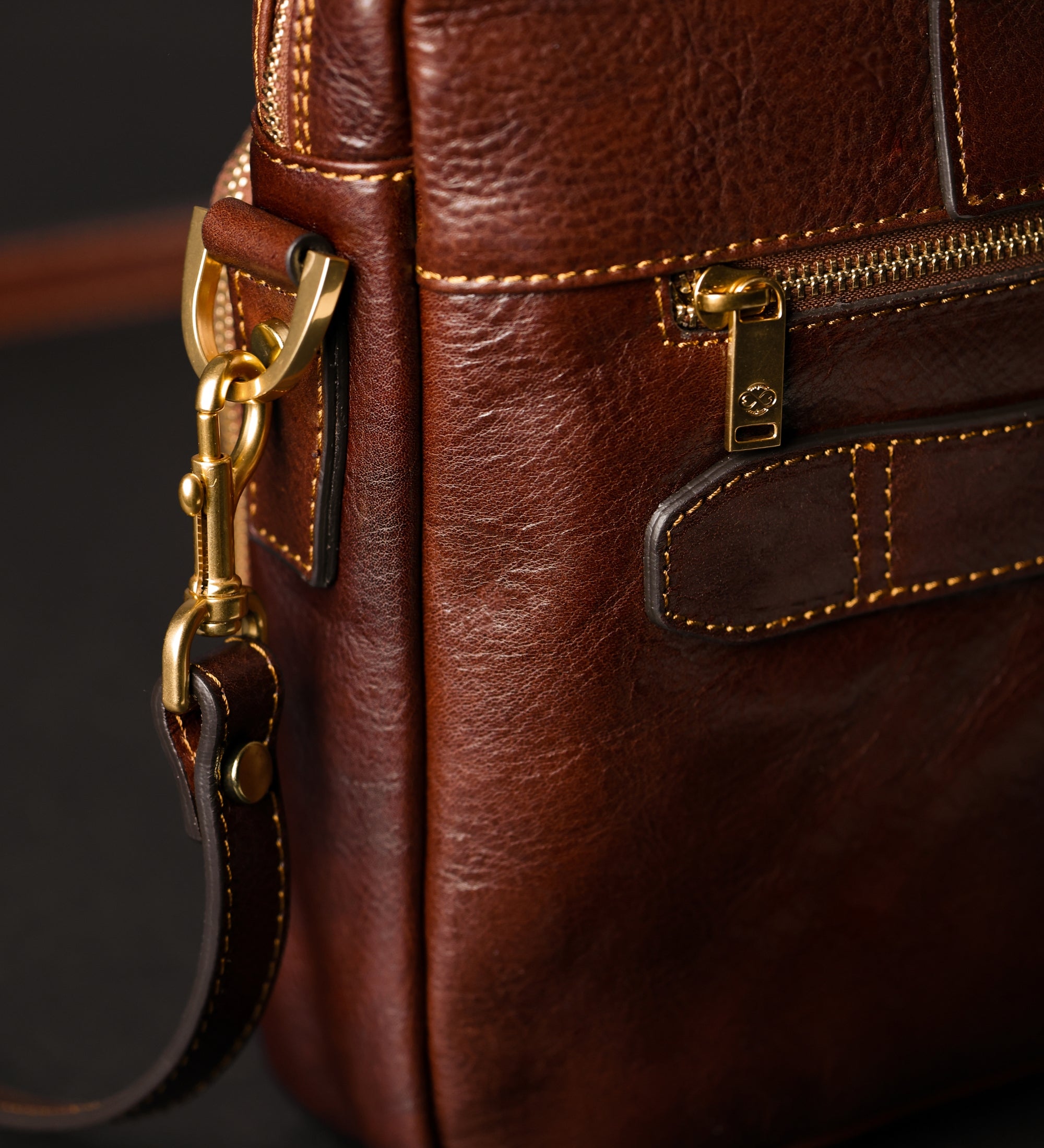 Leather Briefcase Laptop Bag - Orlando