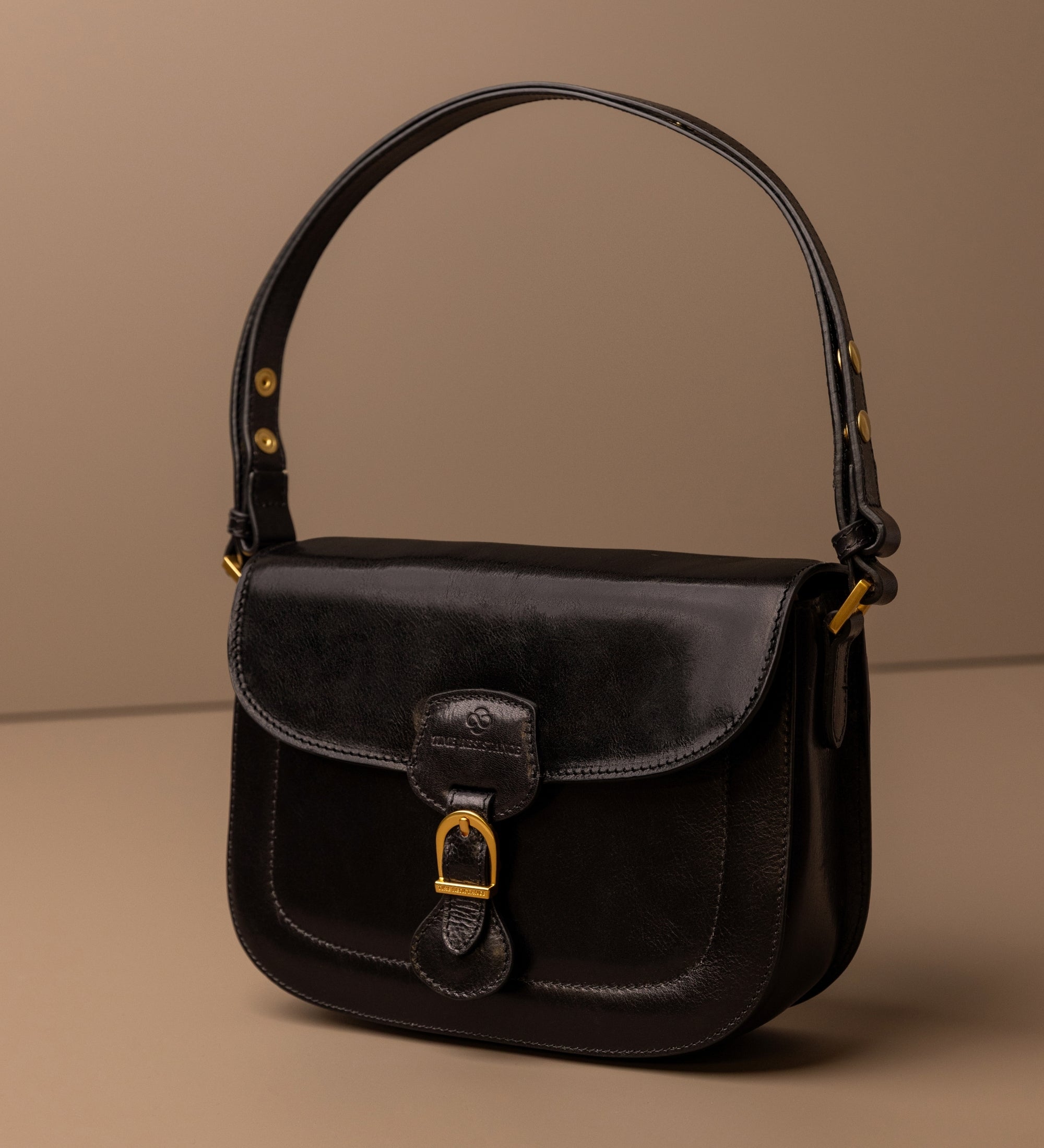 Womens Leather Saddle Bag - Romola