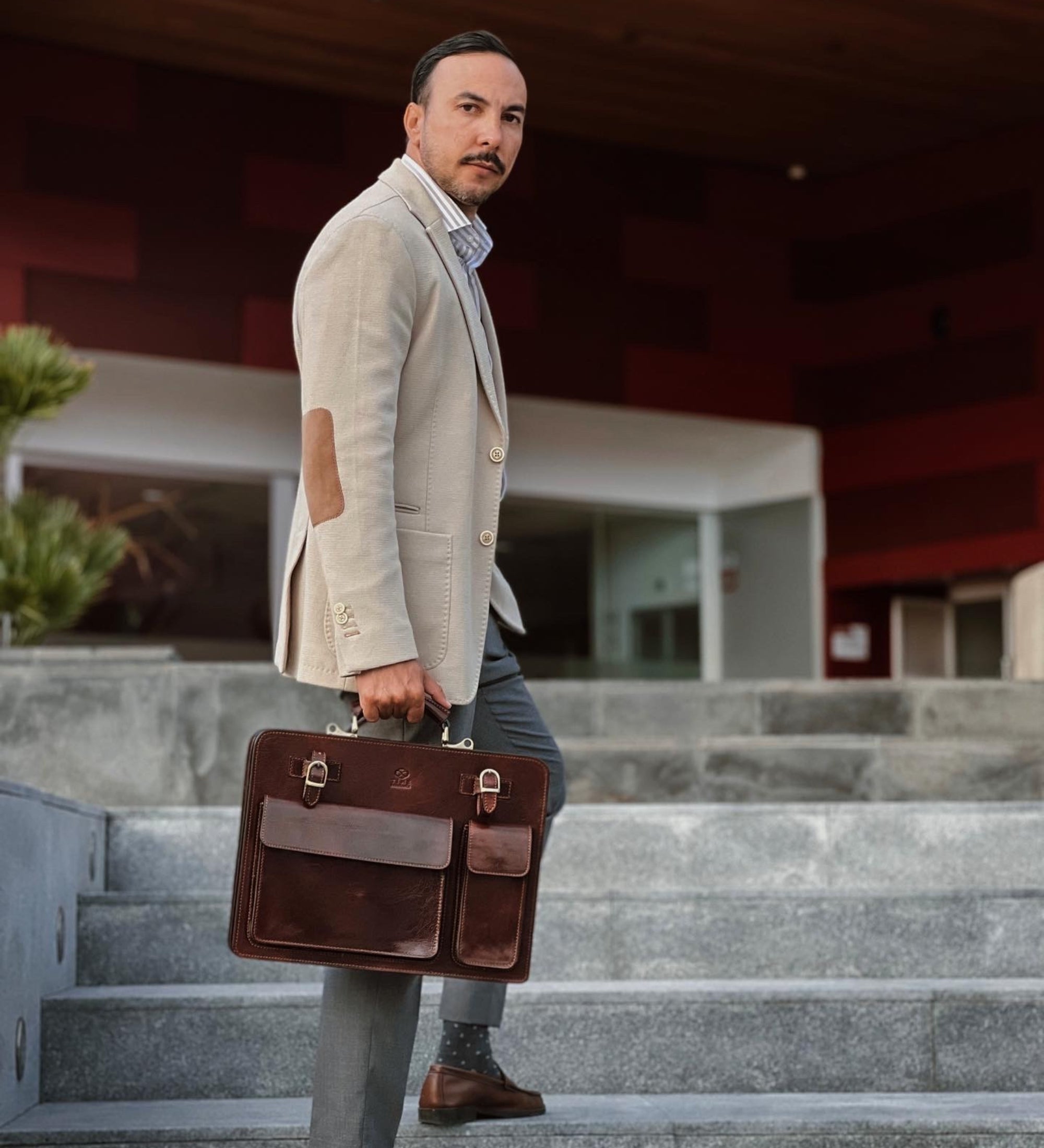 Leather Satchel Bag Briefcase The Prophet - Main Image