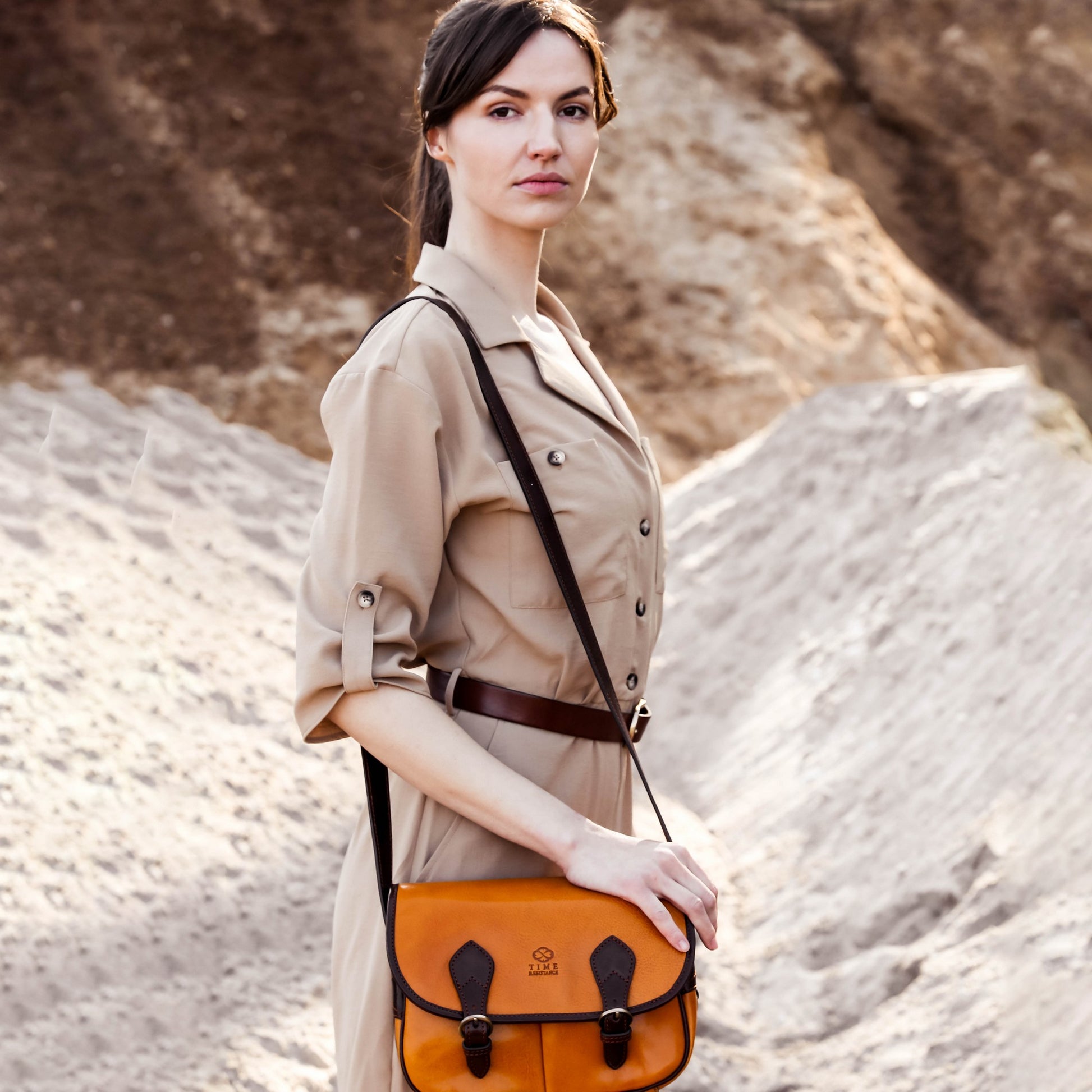 Leather Cross Body Bag - The Paris Wife For Women Time Resistance   