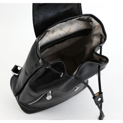 Leather Backpack - White Noise Backpack Time Resistance   