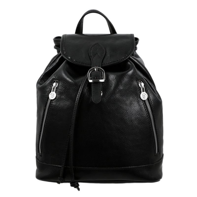 Buy Da Milano Genuine Leather Black Backpack Online