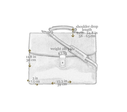 Leather Briefcase - Arthur Briefcase Time Resistance   