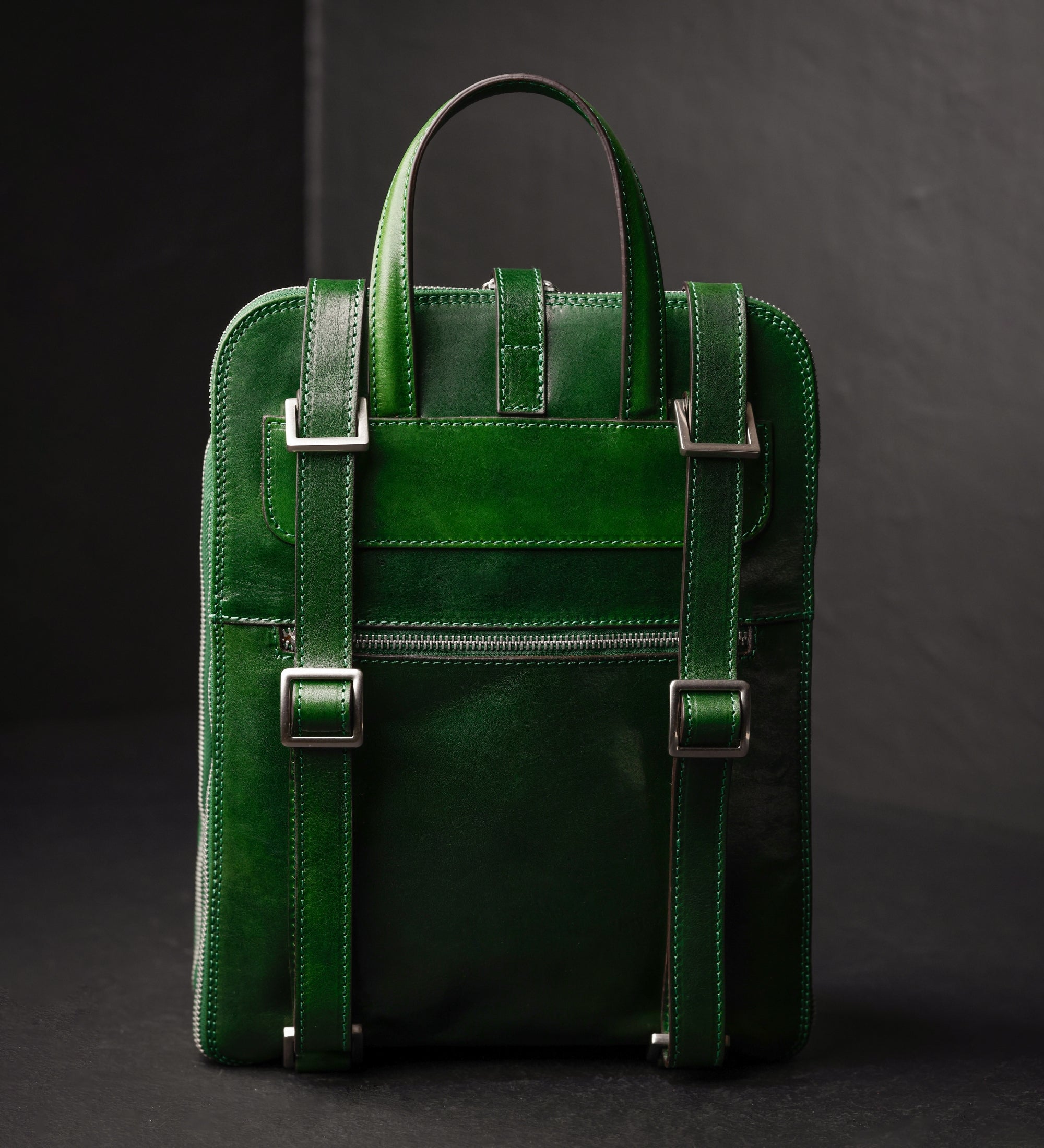 Womens Convertible Leather Backpack Shoulder Bag - Clarissa