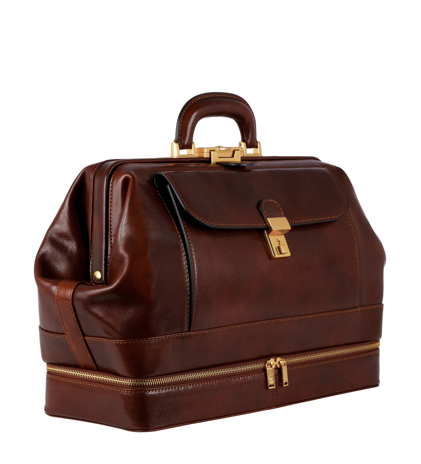 Large Italian Leather Doctor Bag - The Master and Margarita