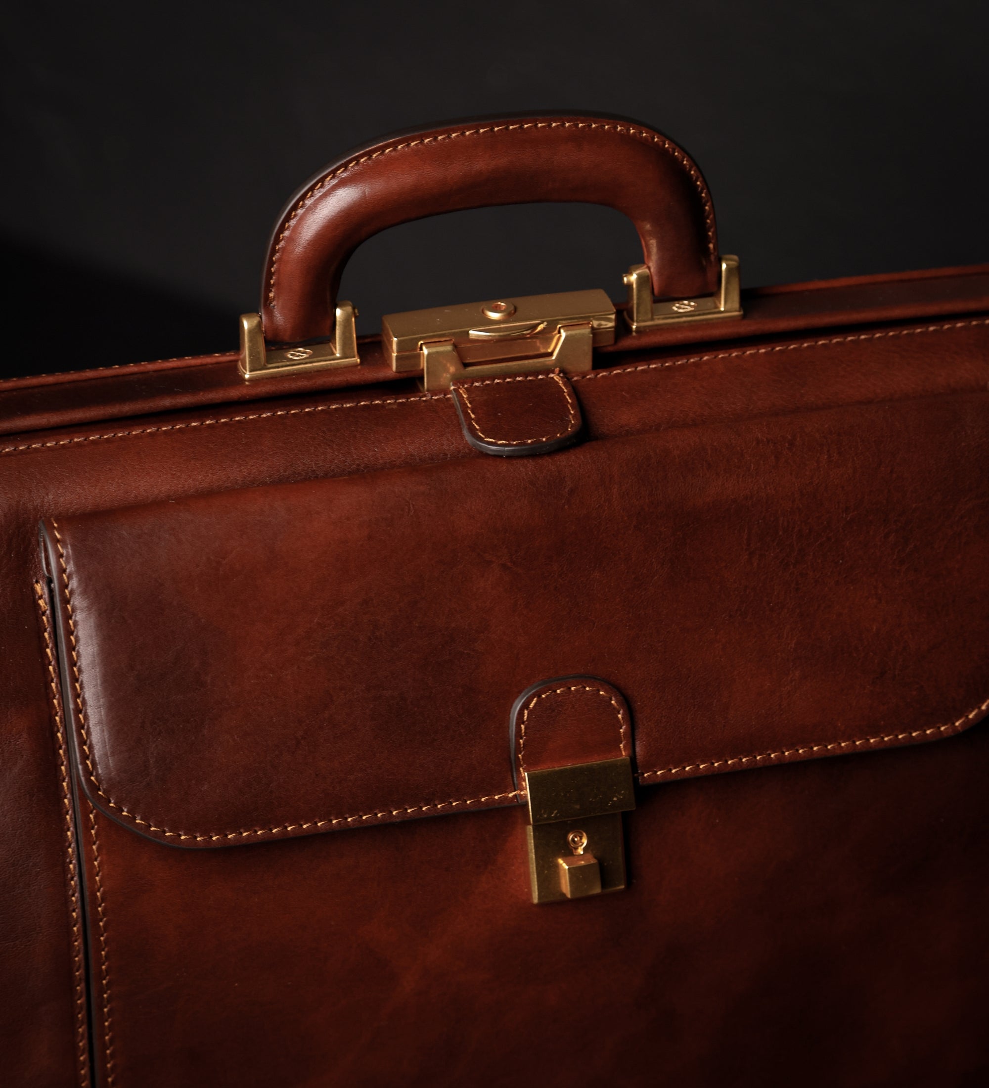 Large Italian Leather Doctor Bag - Hamlet