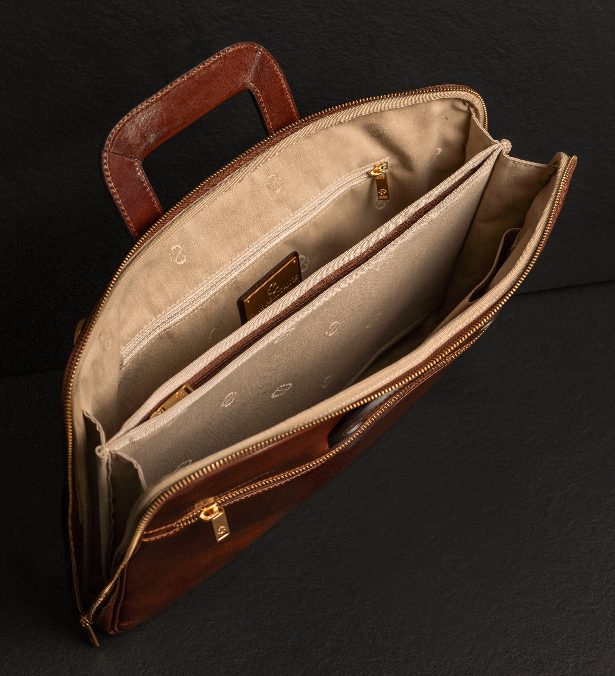Womens Leather Briefcase Laptop Bag - Brave New World
