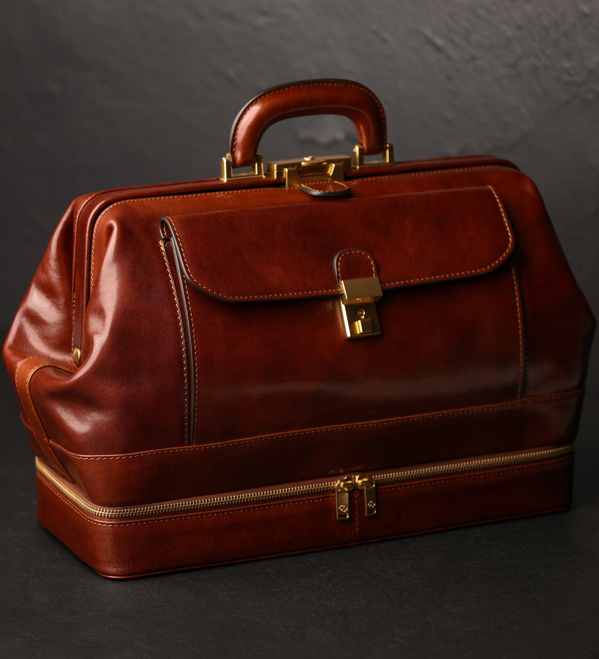Large Italian Leather Doctor Bag for Women - The Master and Margarita
