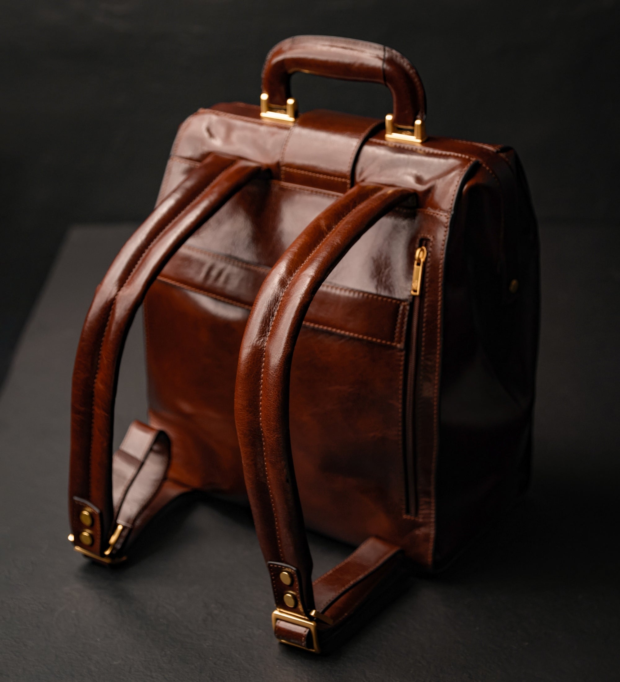 Leather Backpack - A Brief Story of Time