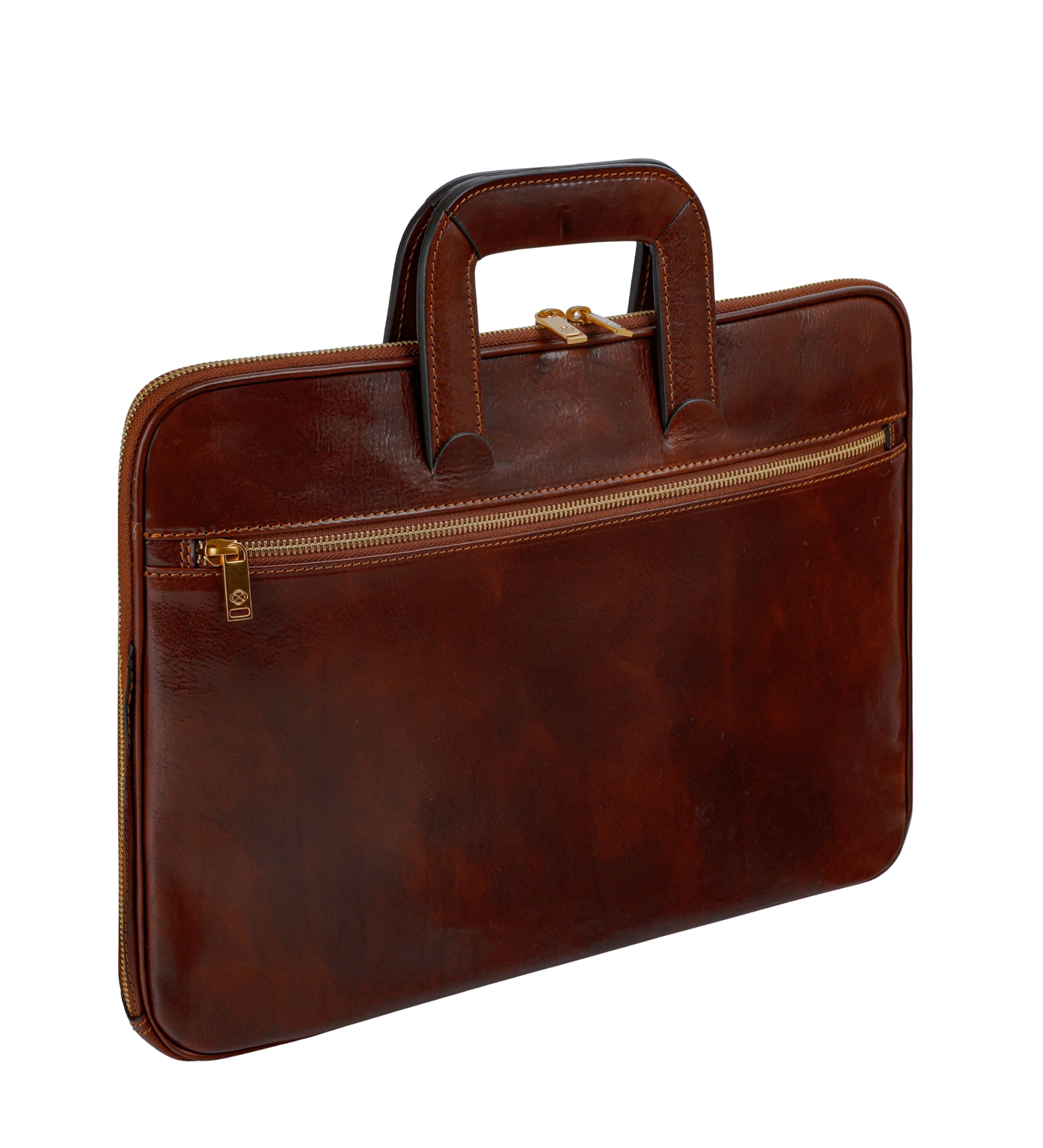 Womens Leather Briefcase Laptop Bag - Brave New World