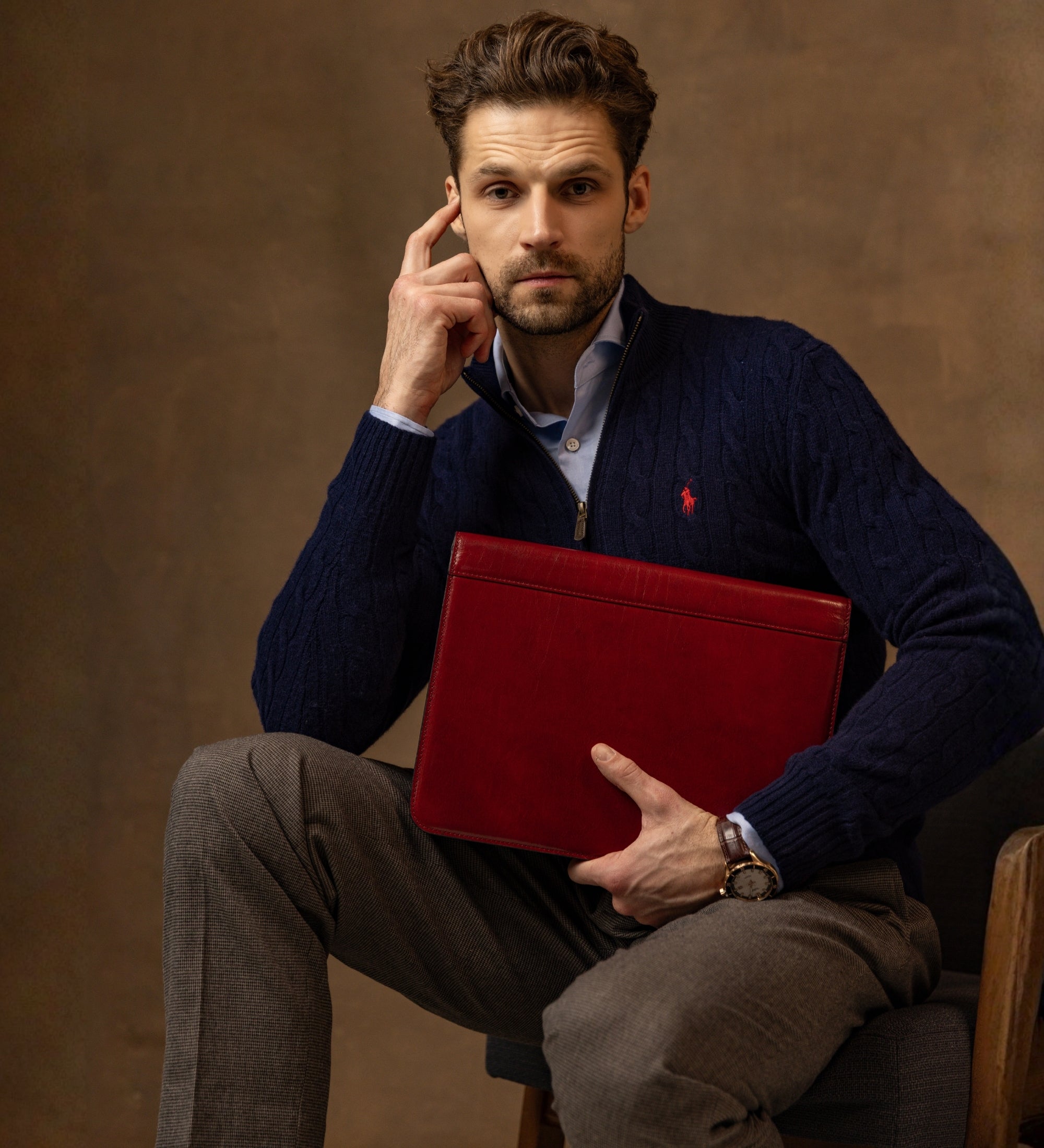 Leather A4 Documents Folder Organizer - Candide