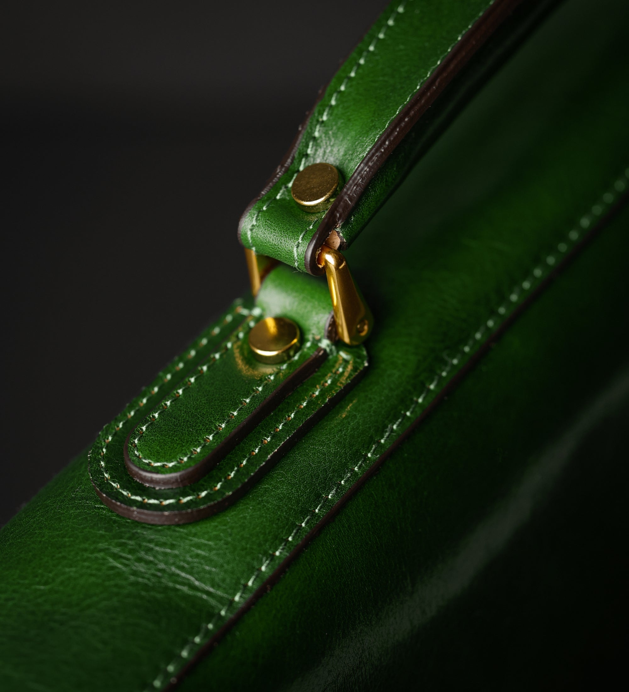 Leather Briefcase Laptop Bag - Illusions