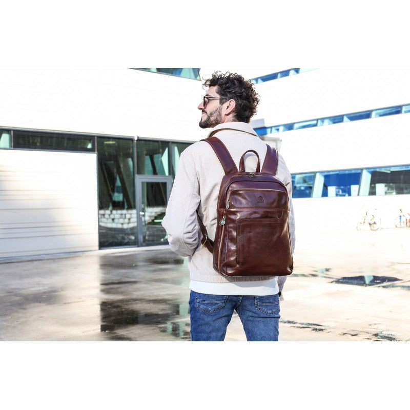 Large Leather Backpack - L.A. Confidential Backpack Time Resistance   
