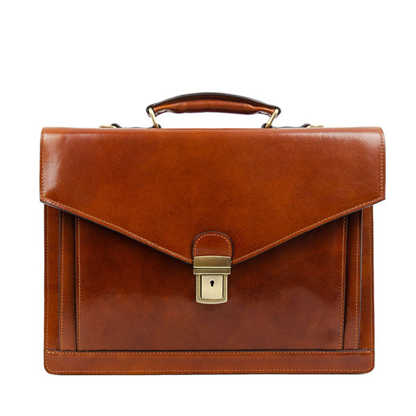 Classic Design Leather Briefcase - The Magus – Time Resistance