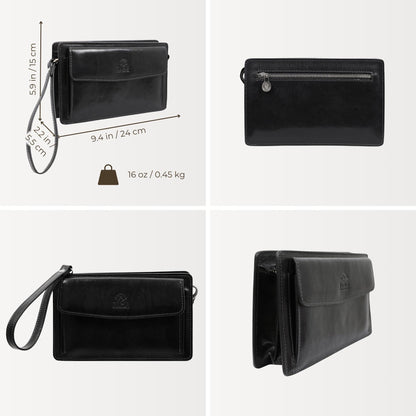 Leather Clutch Purse - Decameron Accessories Time Resistance   
