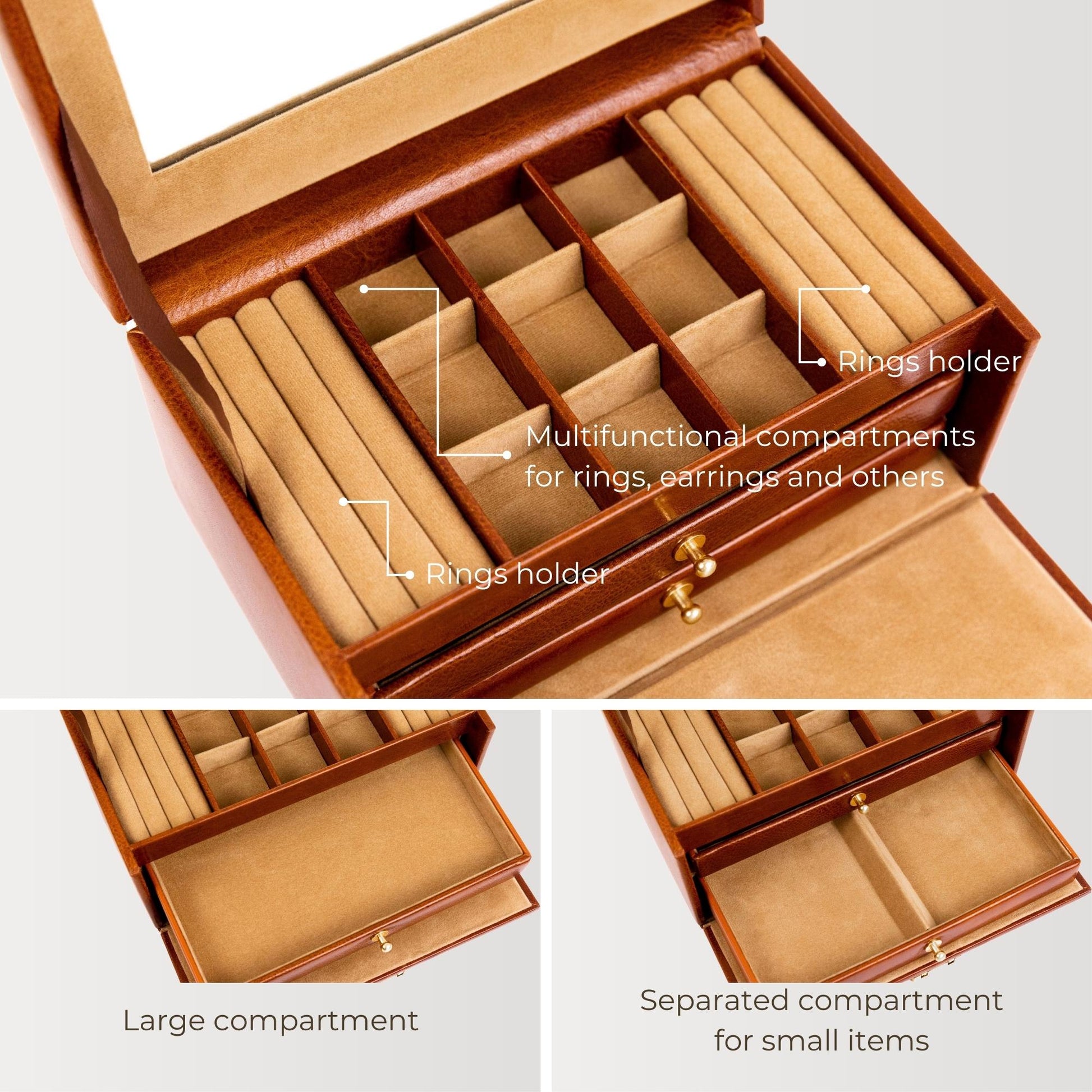 Leather Jewelry Box - Beloved Accessories Time Resistance   