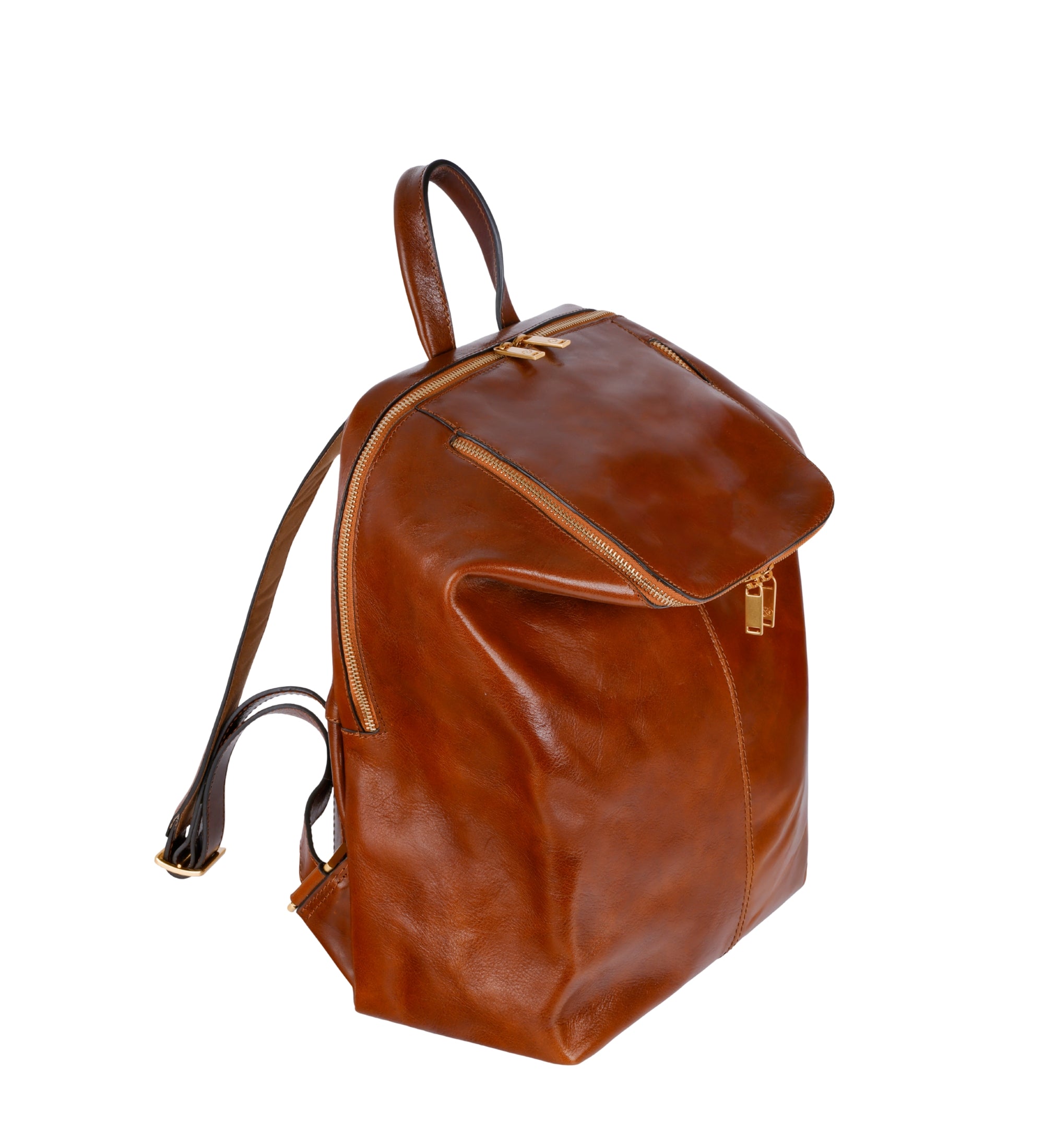 Leather Backpack for Women - A Bend in the River