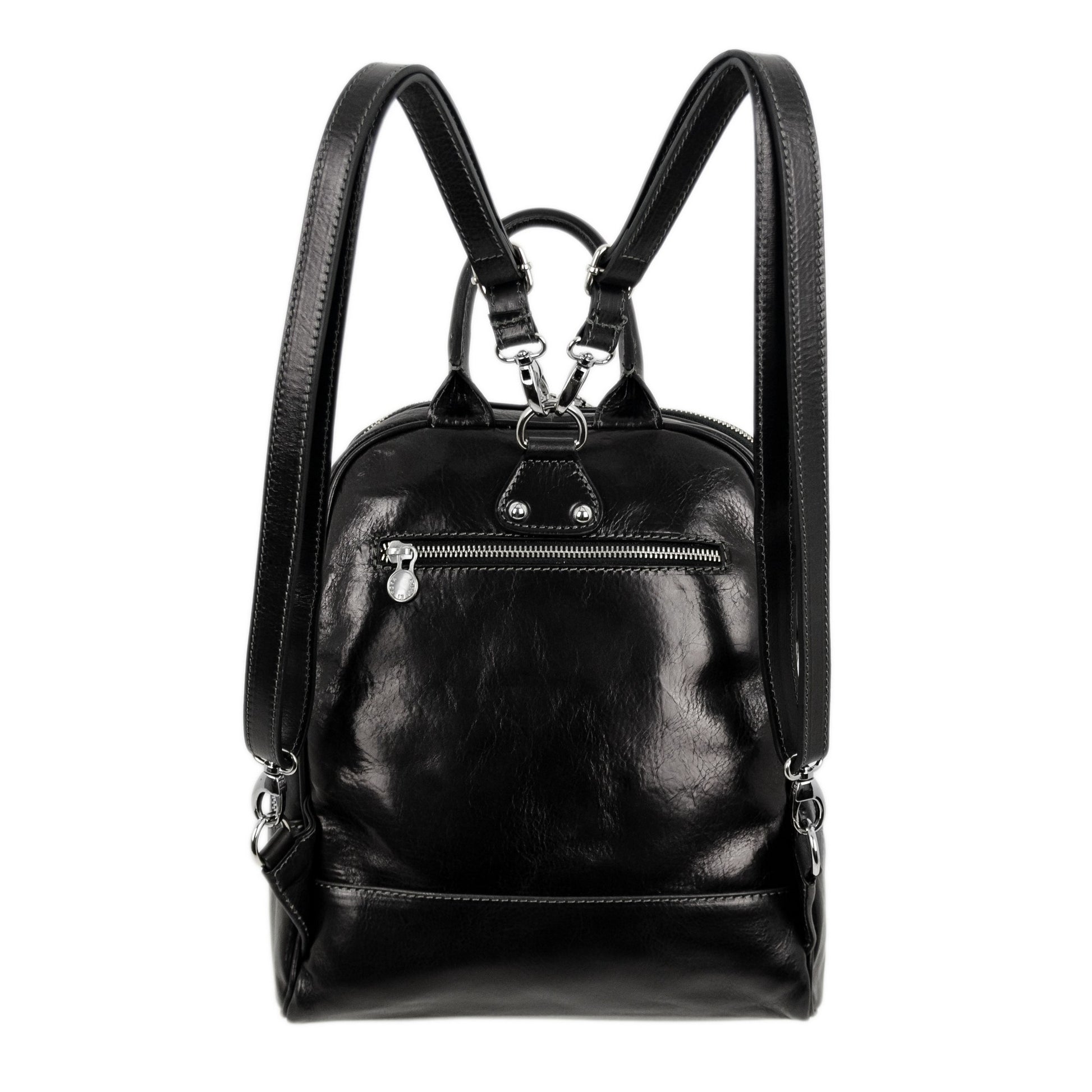 Womens Leather Backpack Convertible Bag - Regeneration Backpack Time Resistance   