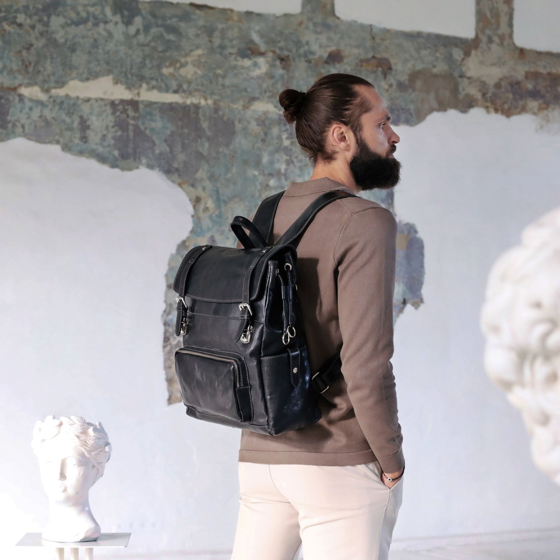 Leather Backpack - The Good Earth Backpack Time Resistance   