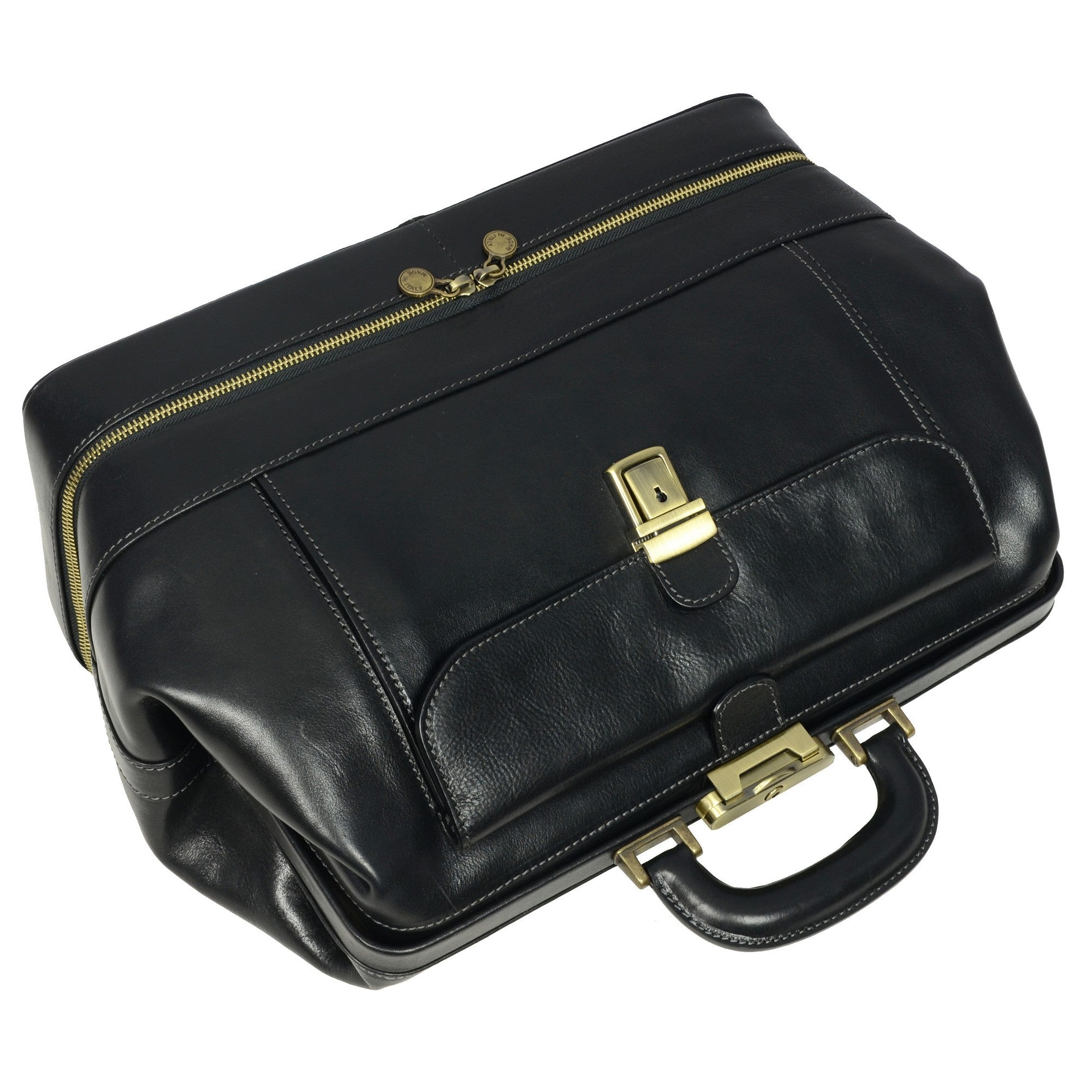 Large Italian Leather Doctor Bag The Master and Margarita Time
